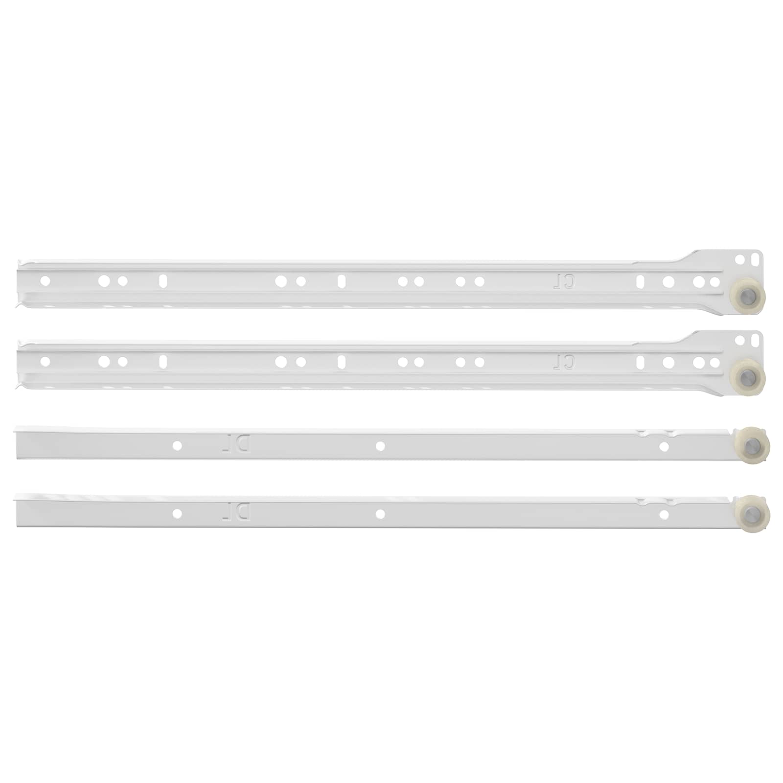 vidaXL Prowadnica szuflady 12 pcs Biały 400 mm Stal