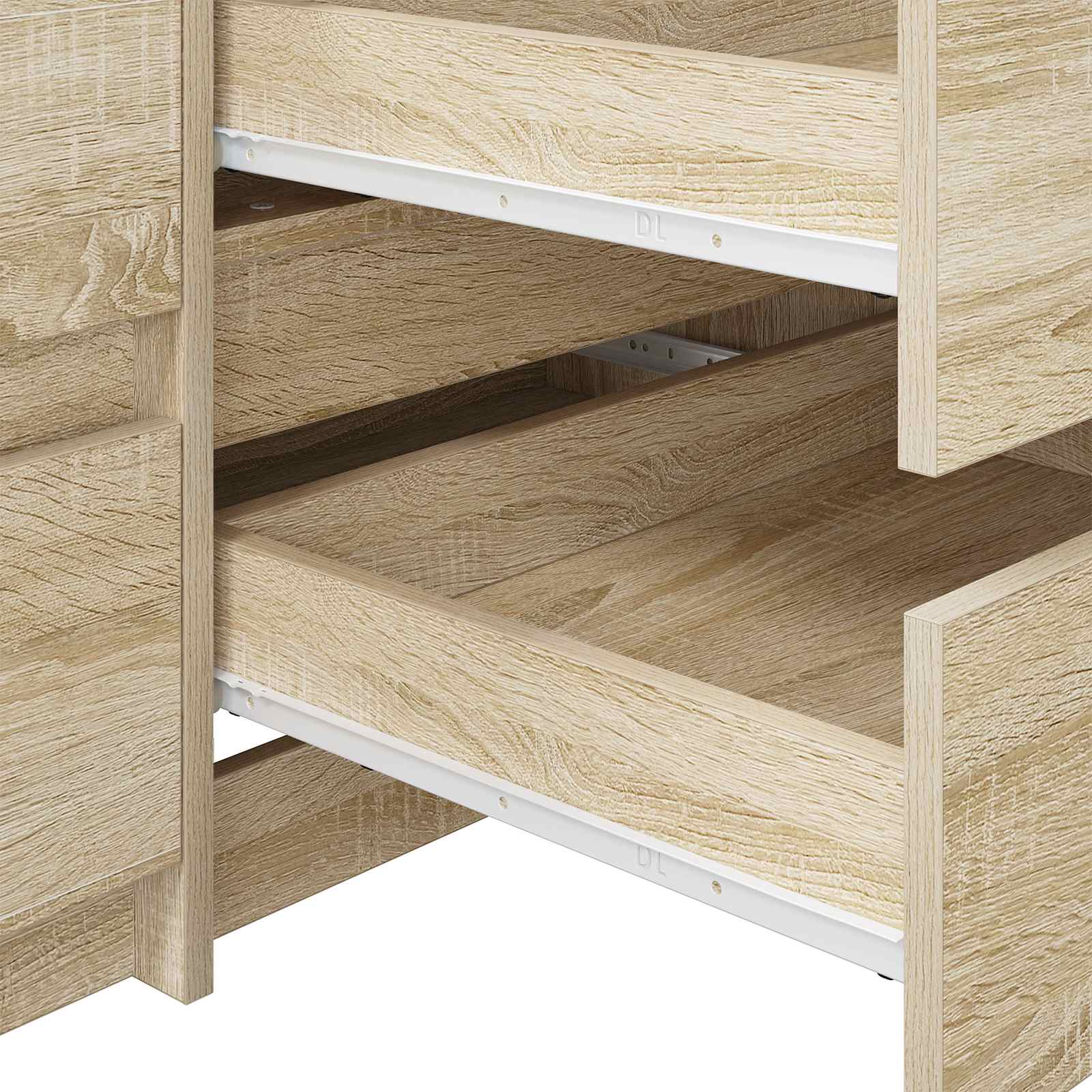 vidaXL Prowadnica szuflady 55 pcs Biały Stal