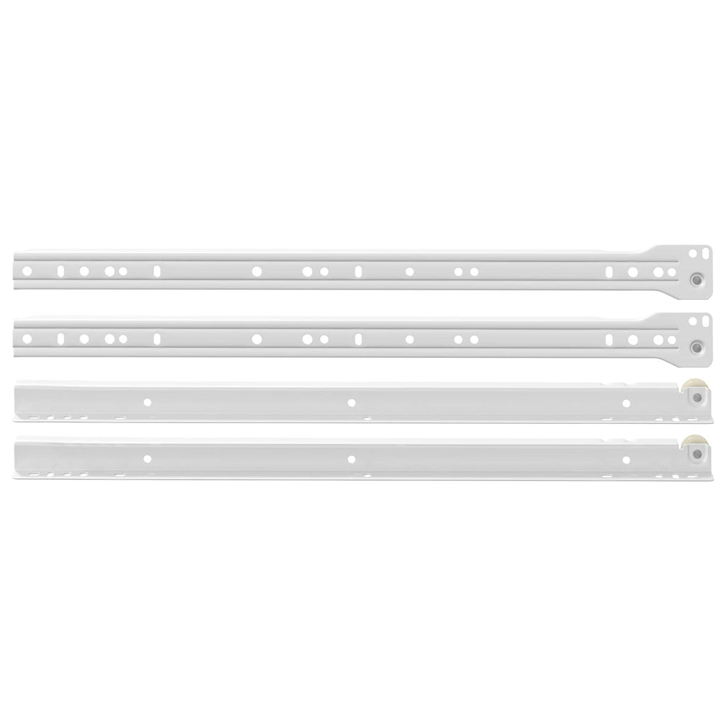 vidaXL Prowadnica szuflady 2 pcs Biały 450 mm Stal