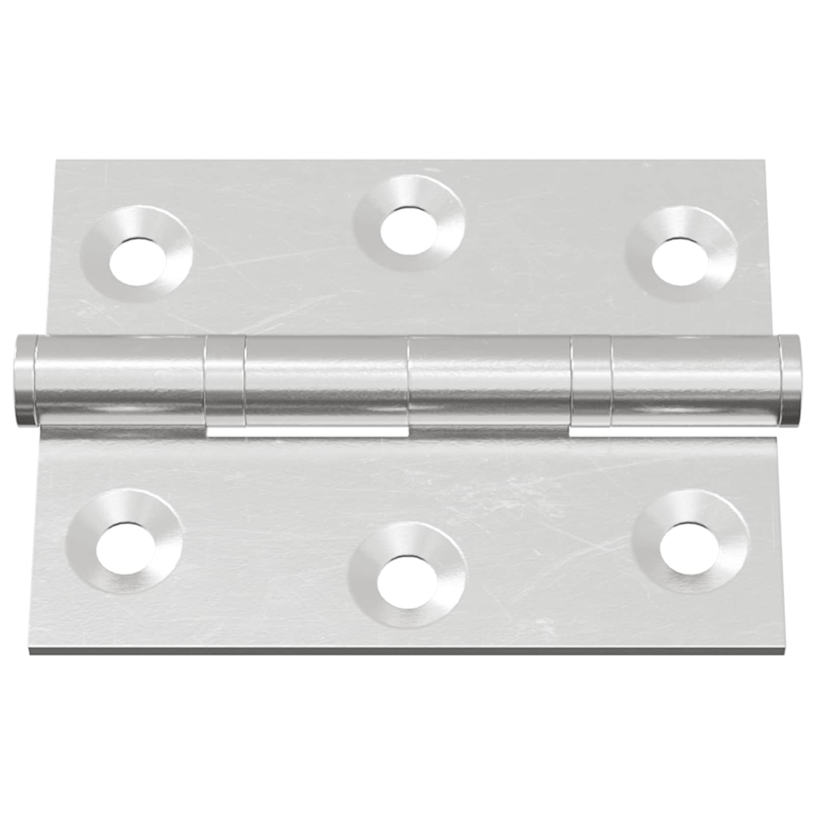 vidaXL Zawias 2 pcs Srebrny 50 x 38 x 1,3 mm Stal