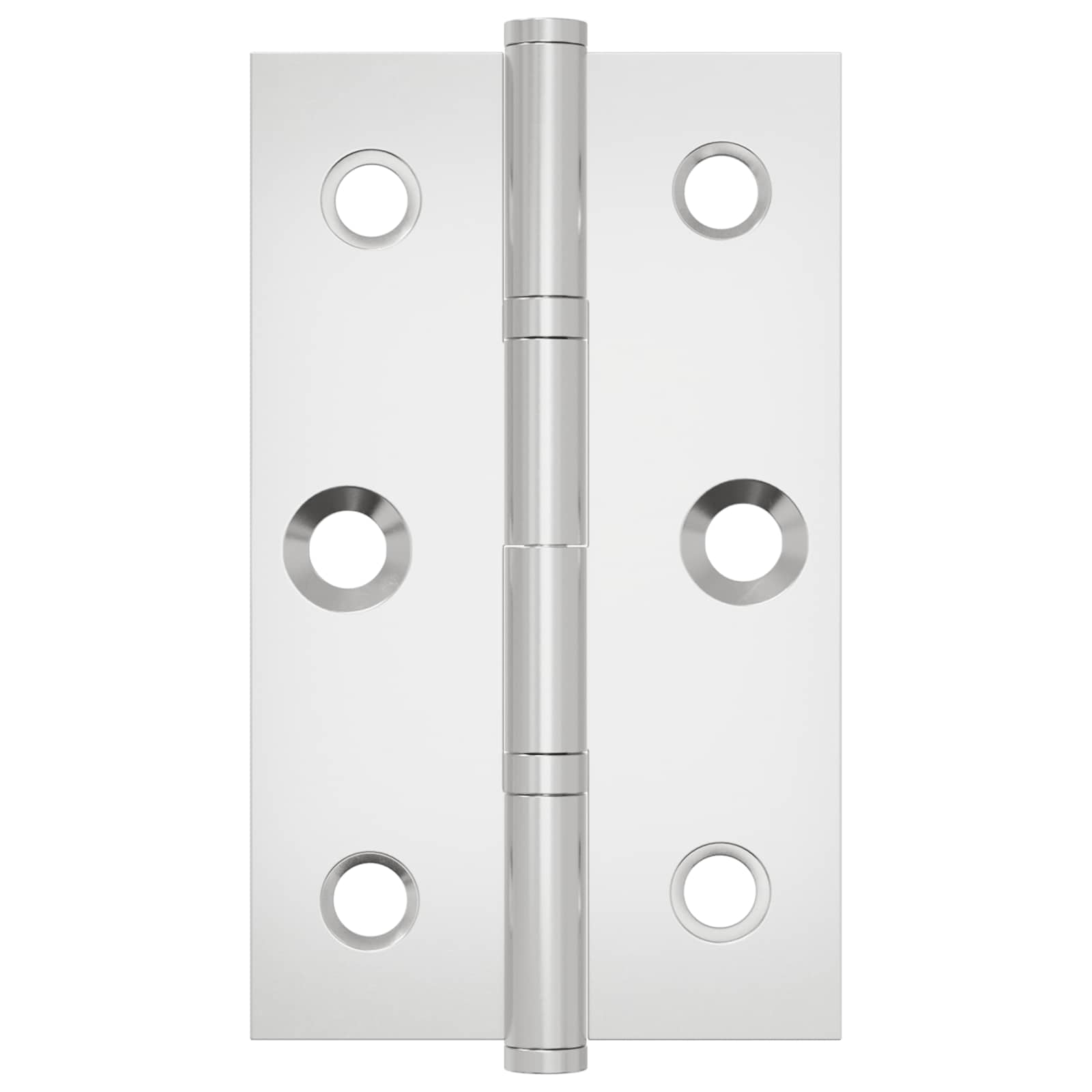 vidaXL Zawias Gładki 2 pcs Srebrny 58 x 35 x 1 mm Stal