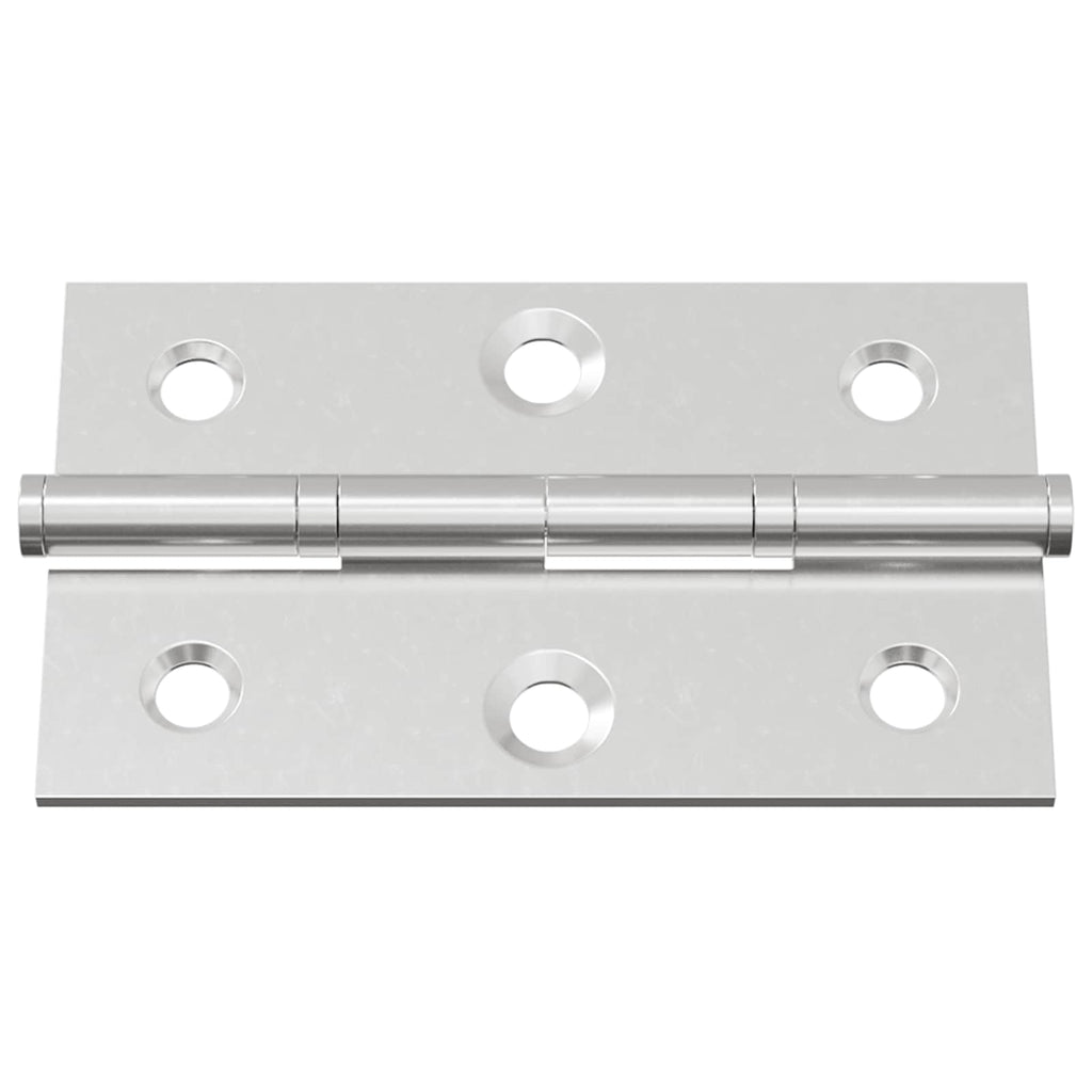 vidaXL Zawias Gładki 2 pcs Srebrny 58 x 35 x 1 mm Stal