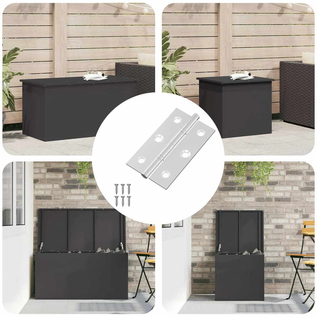 vidaXL Zawias Gładki 12 pcs Srebrny 58 x 35 x 1 mm Stal