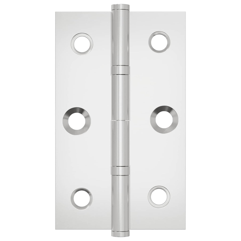 vidaXL Zawias Gładki 12 pcs Srebrny 58 x 35 x 1 mm Stal