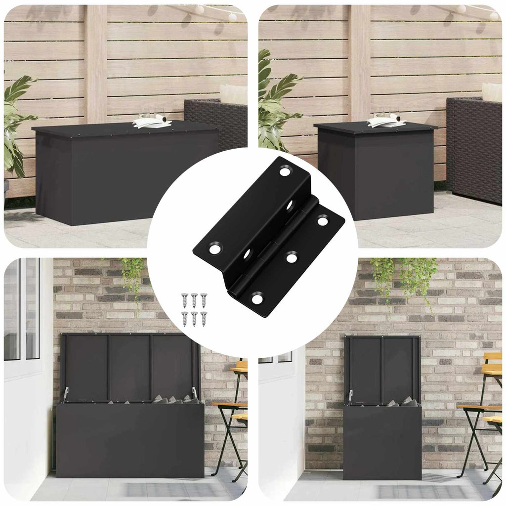vidaXL Zawias 537 pcs Czarny 38 x 17 x 60 mm Żelazo
