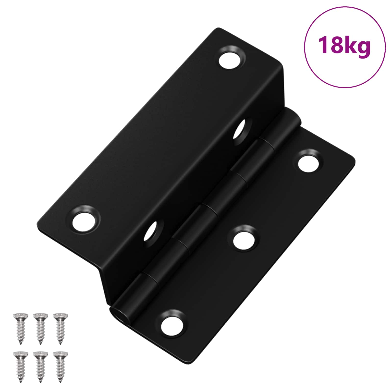 vidaXL Zawias 537 pcs Czarny 38 x 17 x 60 mm Żelazo