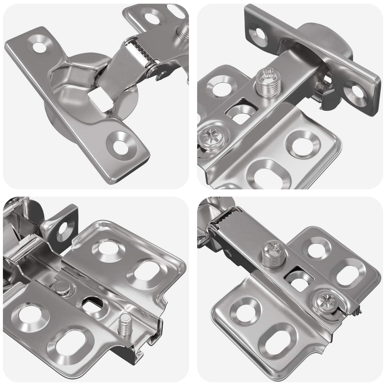 vidaXL Zawias 2 pcs Nikiel 85 x 52,5 x 9,5 mm Żelazo