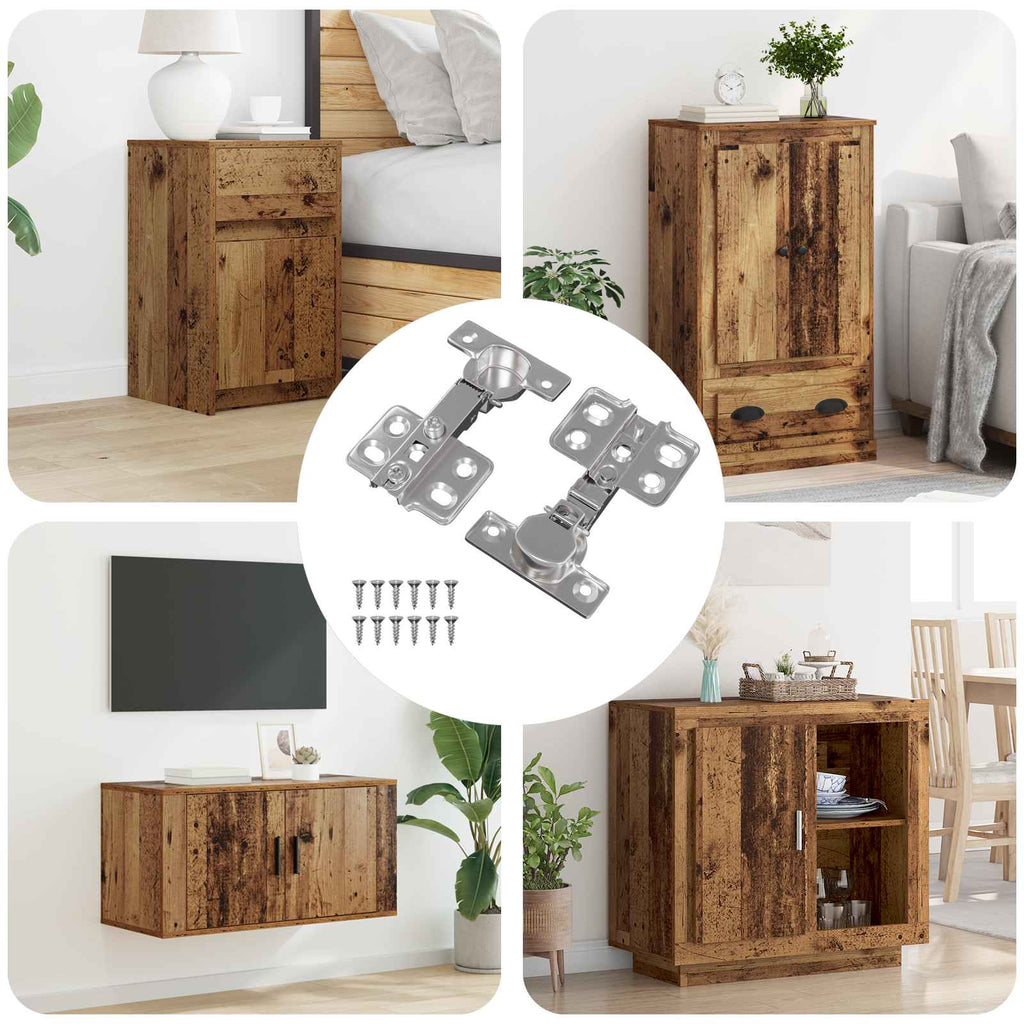 vidaXL Zawias 2 pcs Nikiel 85 x 52,5 x 9,5 mm Żelazo
