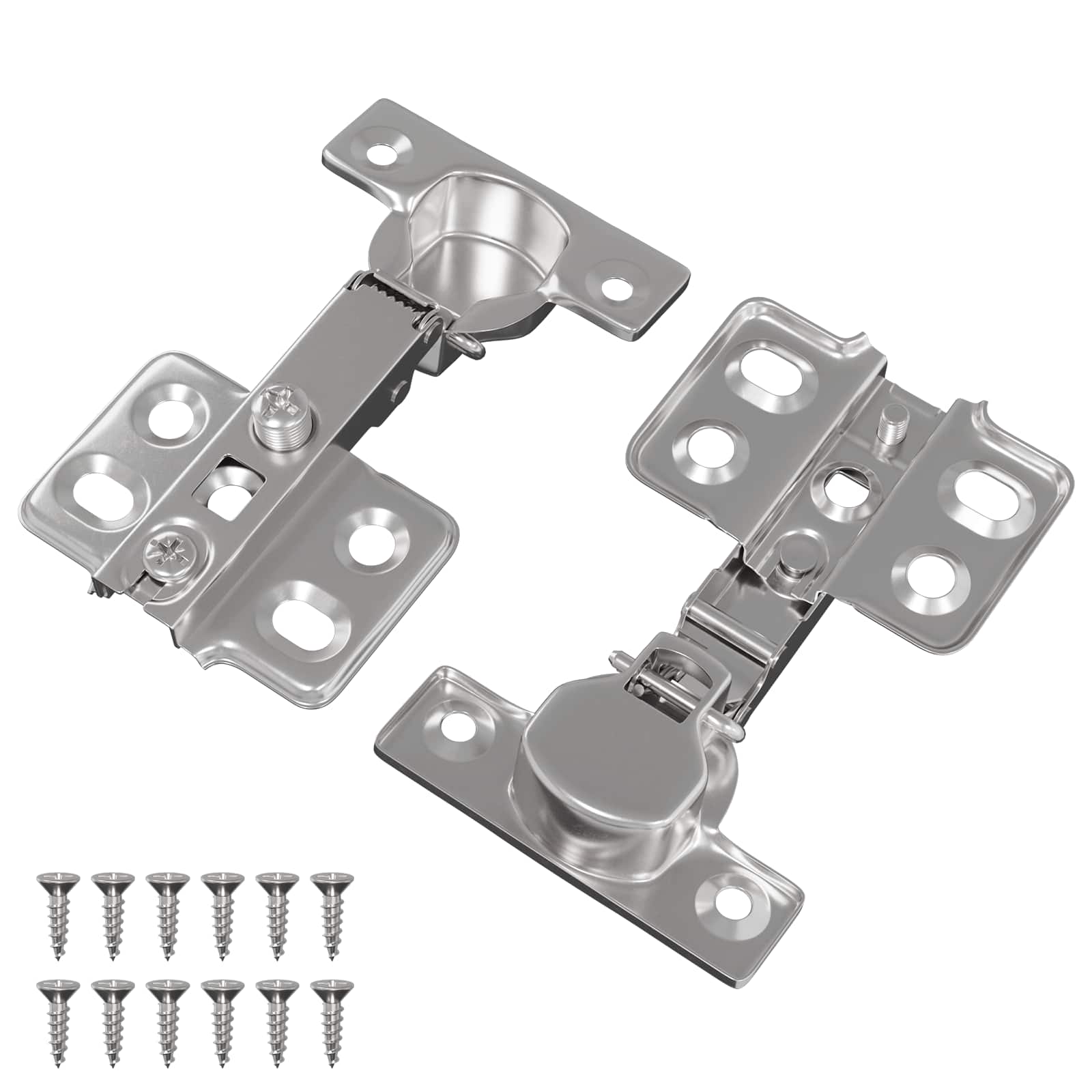 vidaXL Zawias 2 pcs Nikiel 85 x 52,5 x 9,5 mm Żelazo