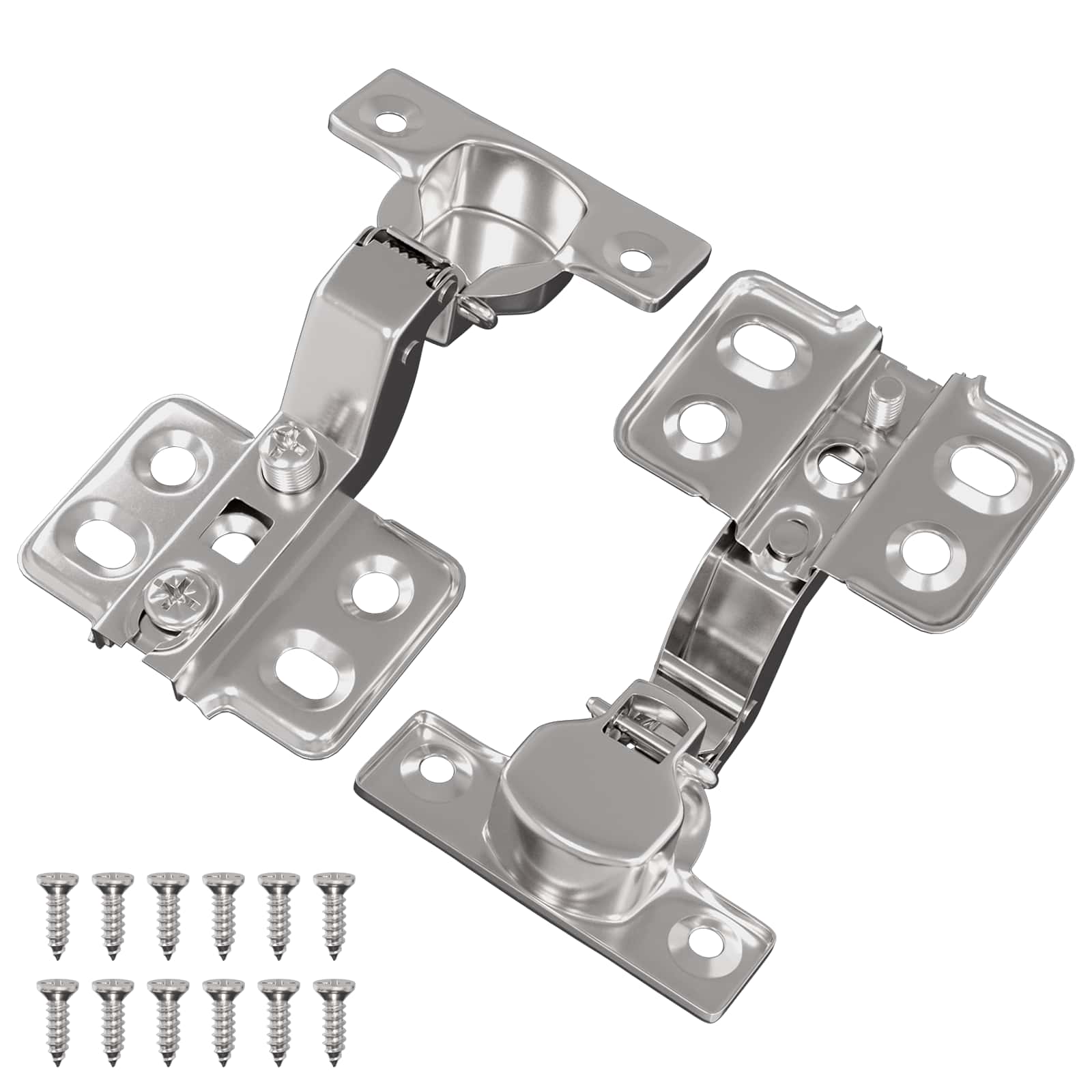 vidaXL Zawias 2 pcs Nikiel 85 x 52,5 x 9,5 mm Żelazo