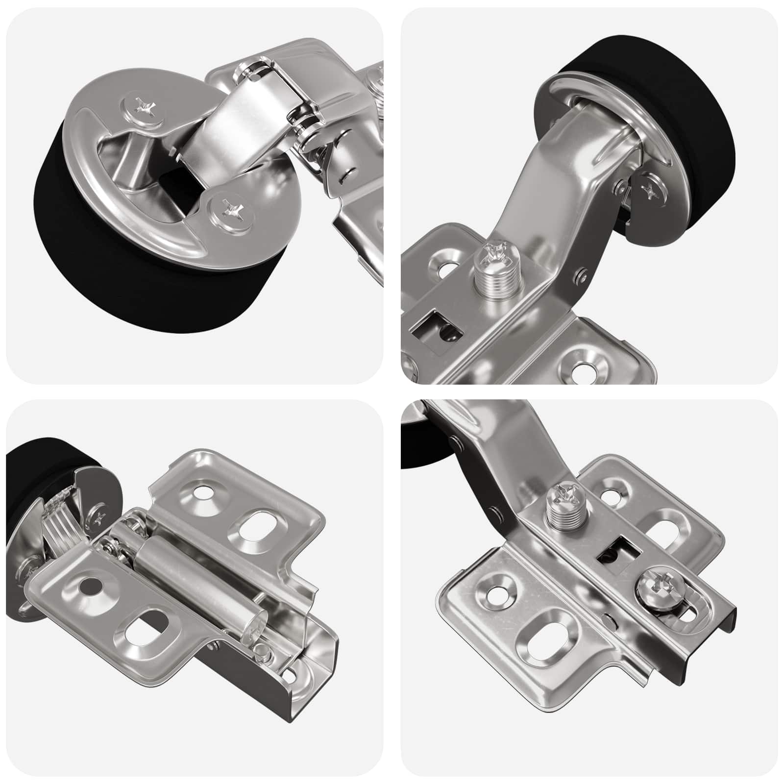 vidaXL Zawias 123 pcs Srebrny 35 mm Żelazo