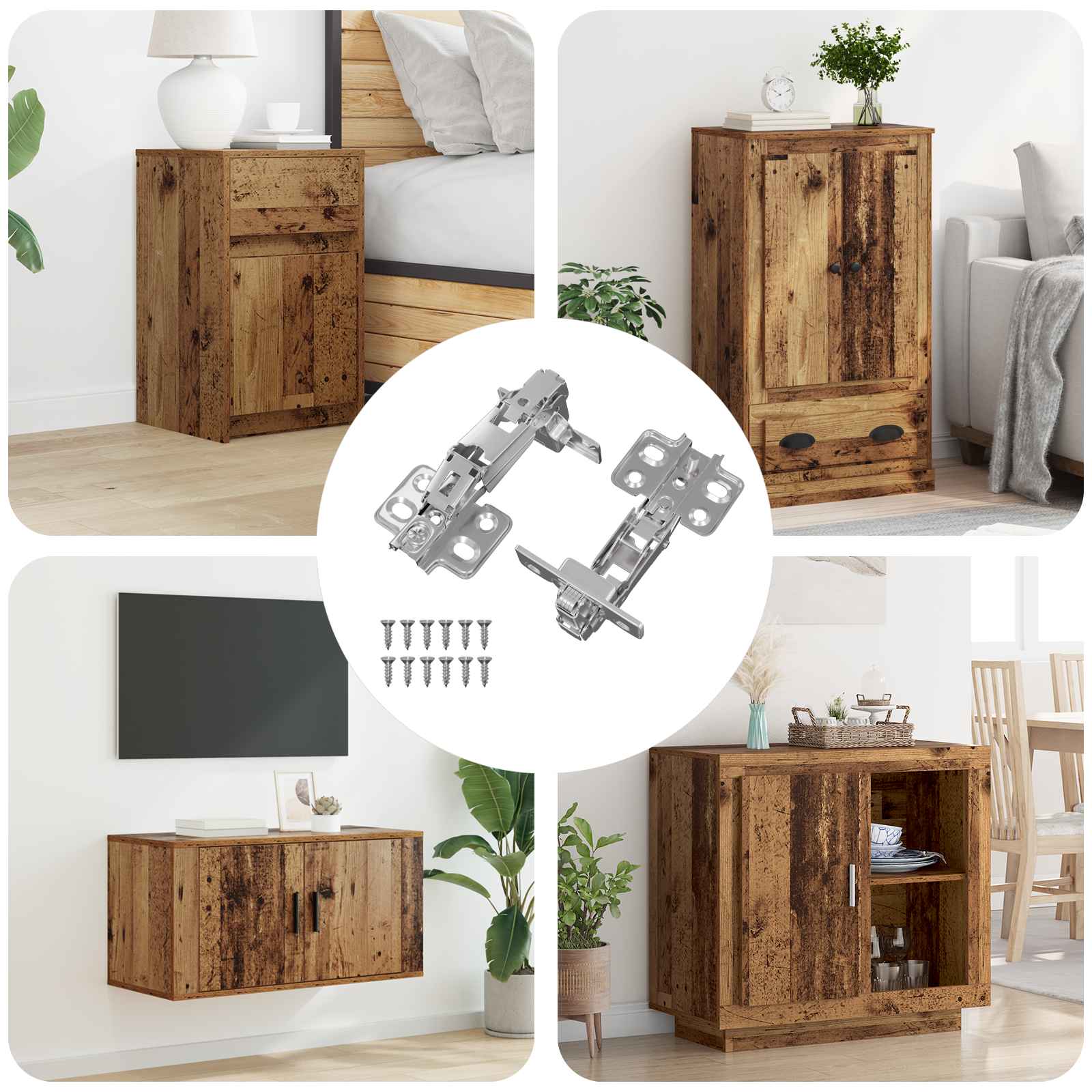 vidaXL Zawias 2 pcs Nikiel 139 x 64,1 x 10 mm Żelazo