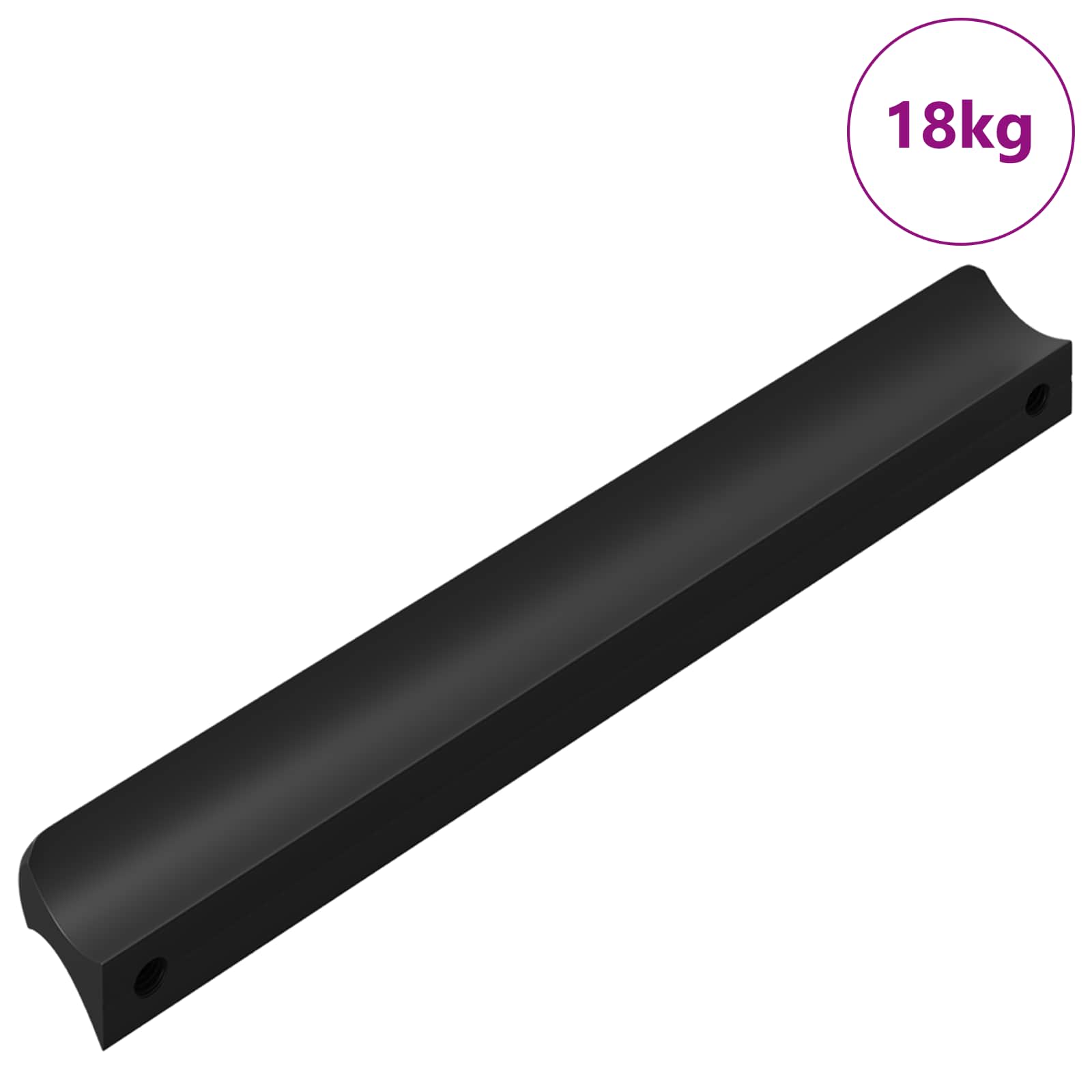 vidaXL Uchwyt 973 pcs Czarny 106 x 7,4 x 15,5 mm Aluminium
