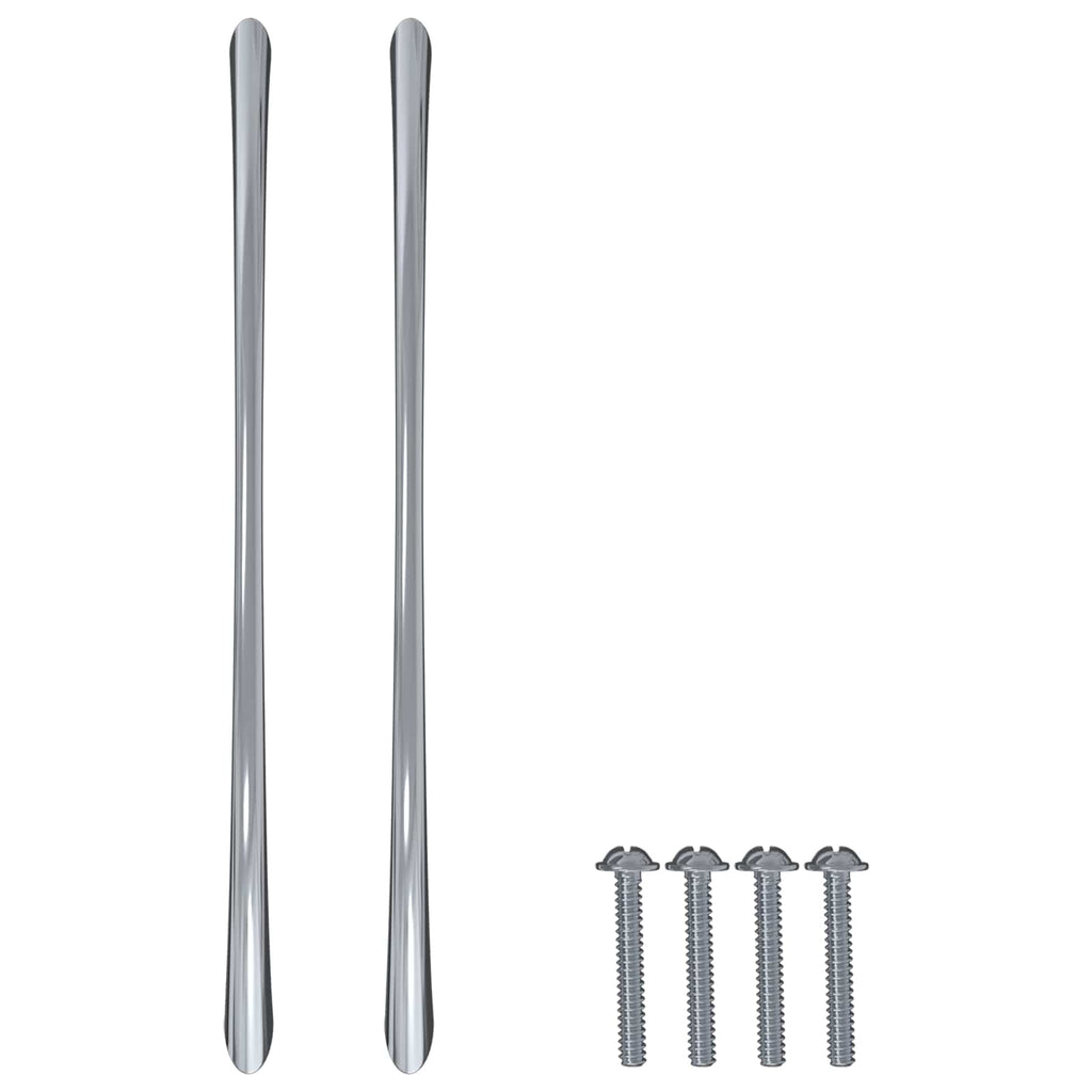 vidaXL Uchwyt 12 szt. Srebrny 107 x 3.6 x 23 mm Stal nierdzewna