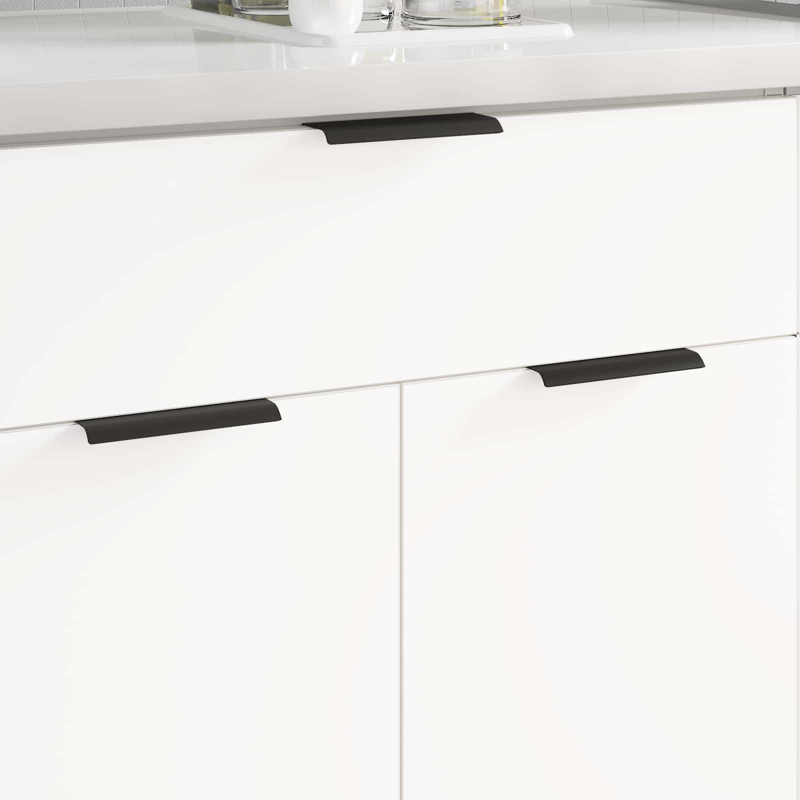 vidaXL Uchwyt 2 pcs Czarny 120 x 39.6 x 17 mm Aluminium