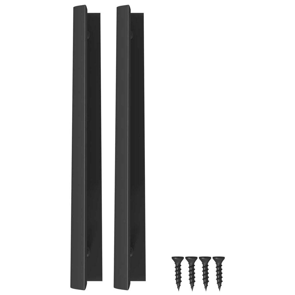 vidaXL Uchwyt 12 pcs Czarny 120 x 39.6 x 17 mm Aluminium