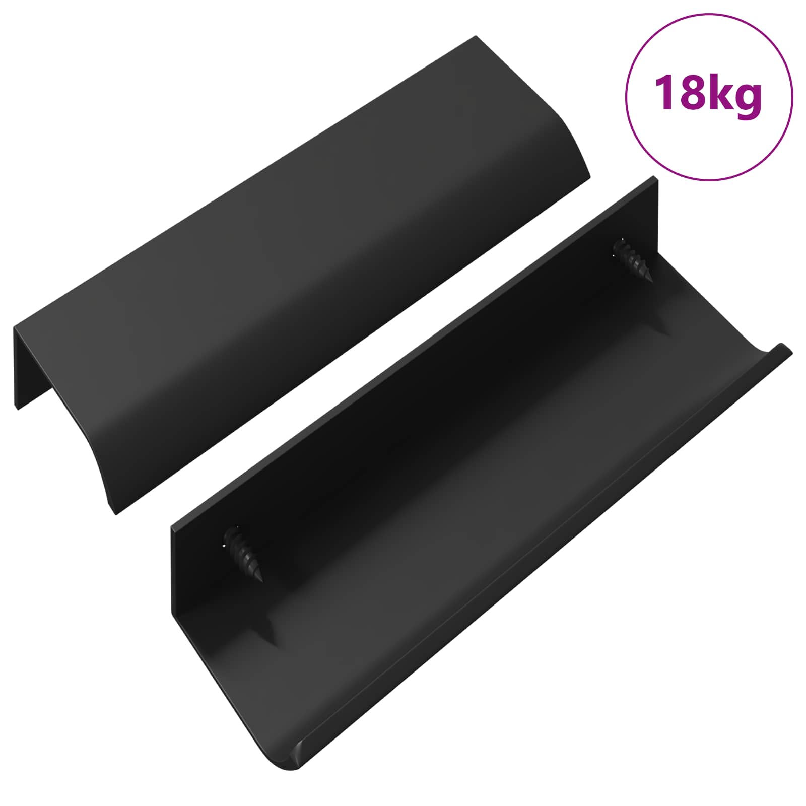 vidaXL Uchwyt 725 pcs Czarny 120 x 39.6 x 17 mm Aluminium