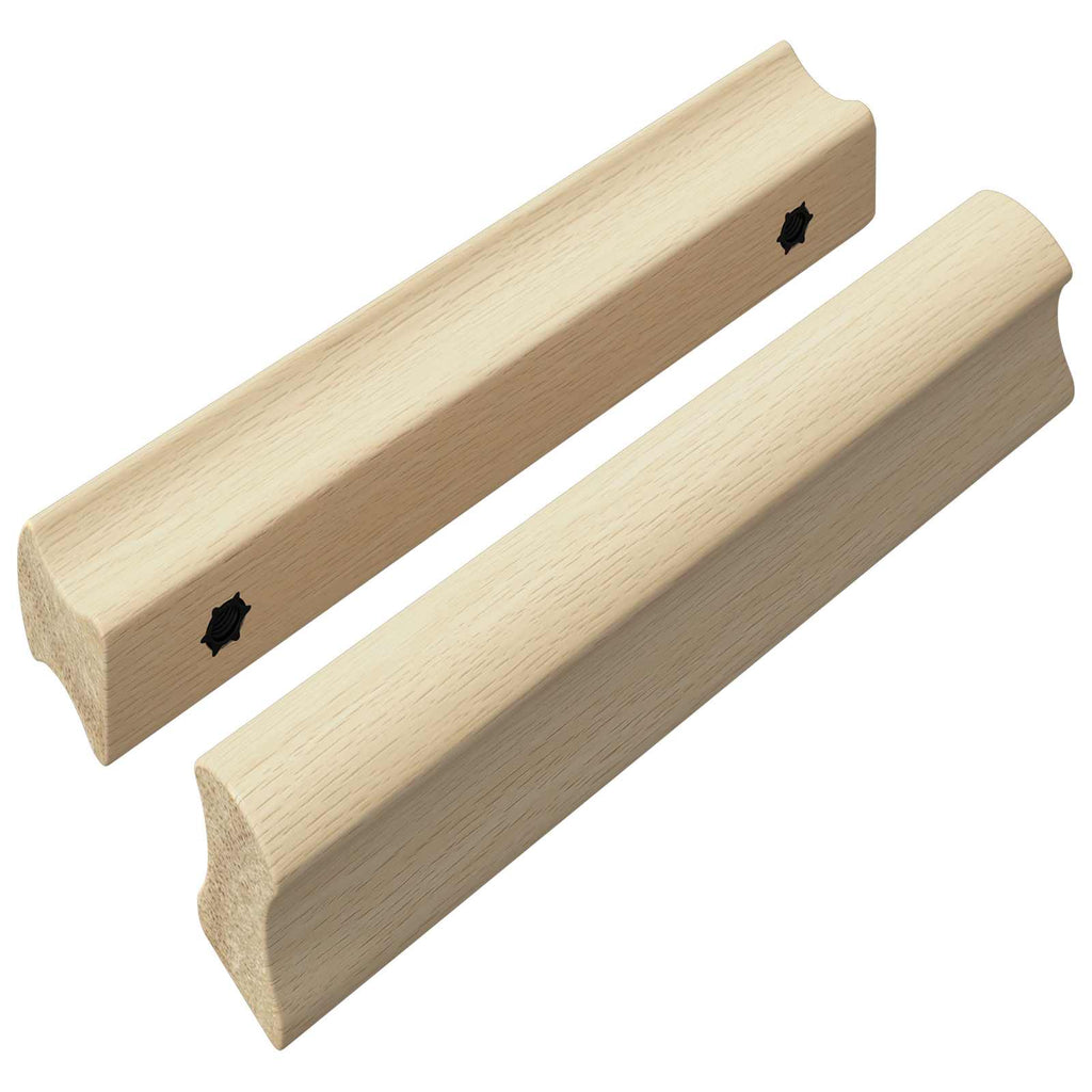 vidaXL Prosty uchwyt 2 pcs Naturalny kolor drewna 130 x 25 x 30 mm