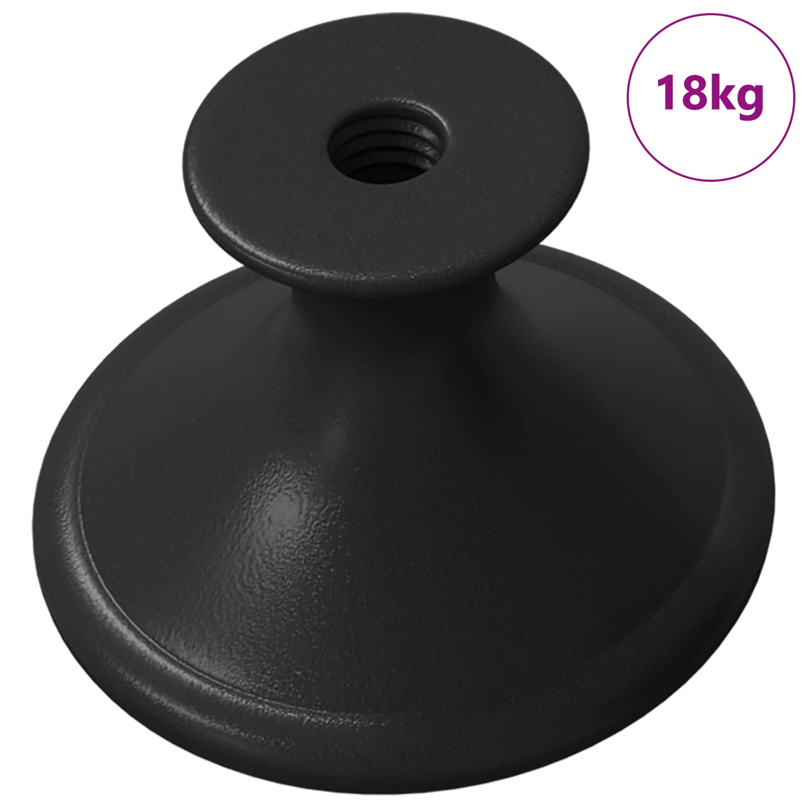 vidaXL Uchwyt 1461 pcs Czarny Ø30 mm Aluminium