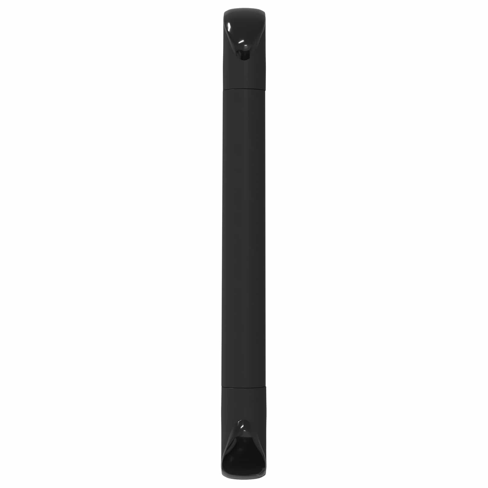 vidaXL Uchwyt Gładki 12 pcs Czarny 380 x 34 x 85 mm Aluminium i PP