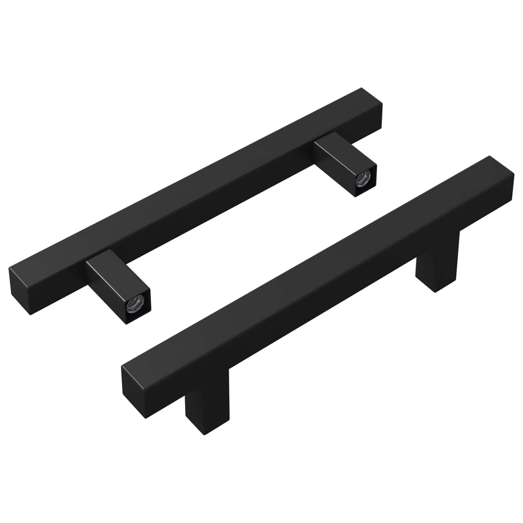 vidaXL Uchwyt do szafki 2 pcs Czarny 150 x 12,3 x 35,2 mm
