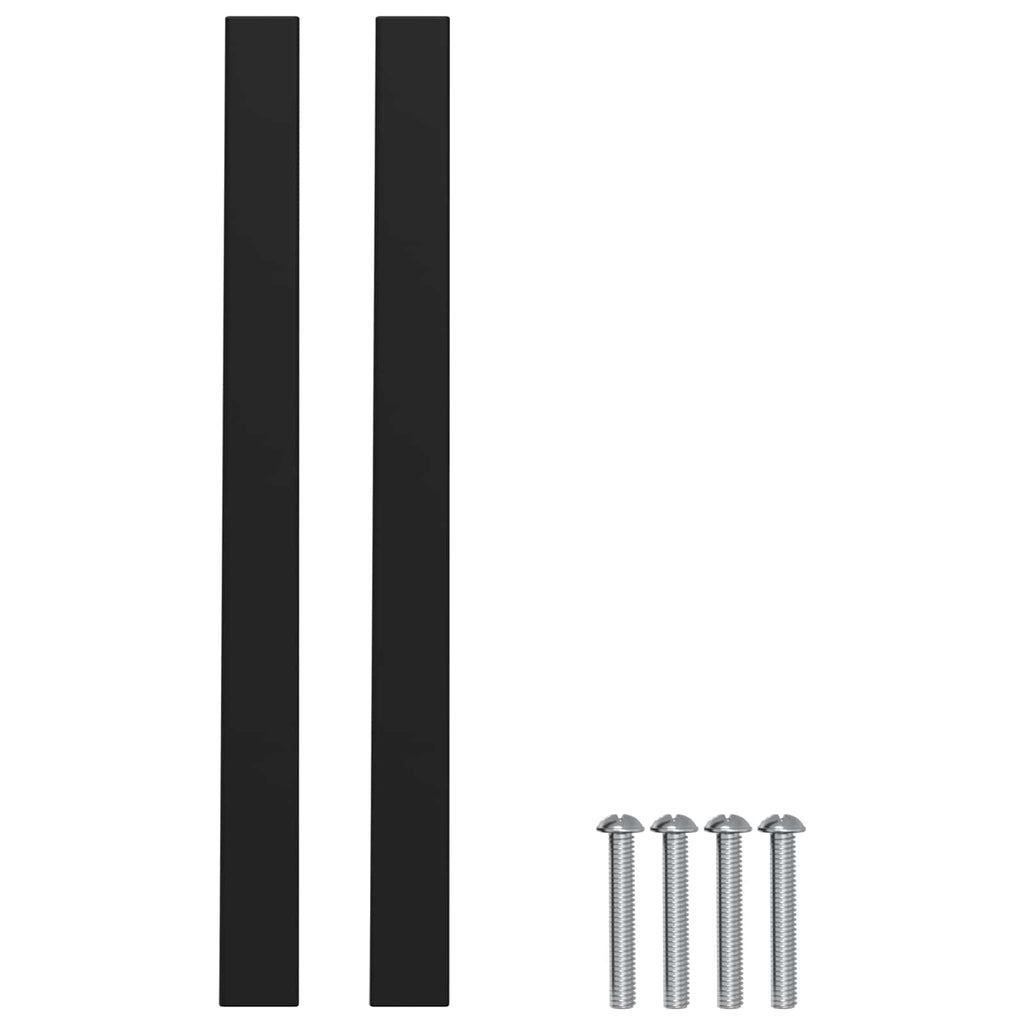 vidaXL Uchwyt do szafki 2 pcs Czarny 150 x 12,3 x 35,2 mm