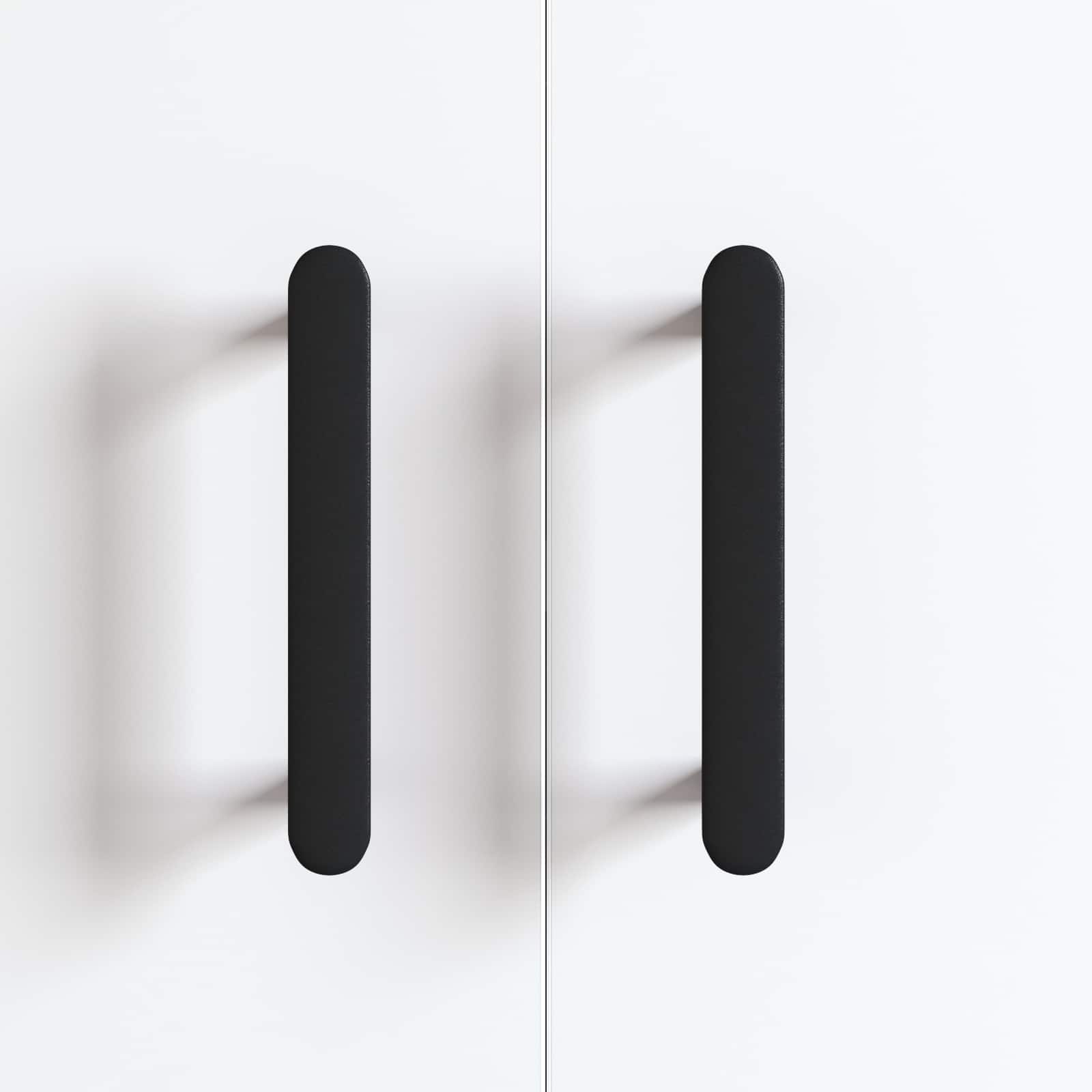 vidaXL Uchwyt do szafki 2 pcs Czarny 121 x 16.6 x 28.3 mm Żelazo