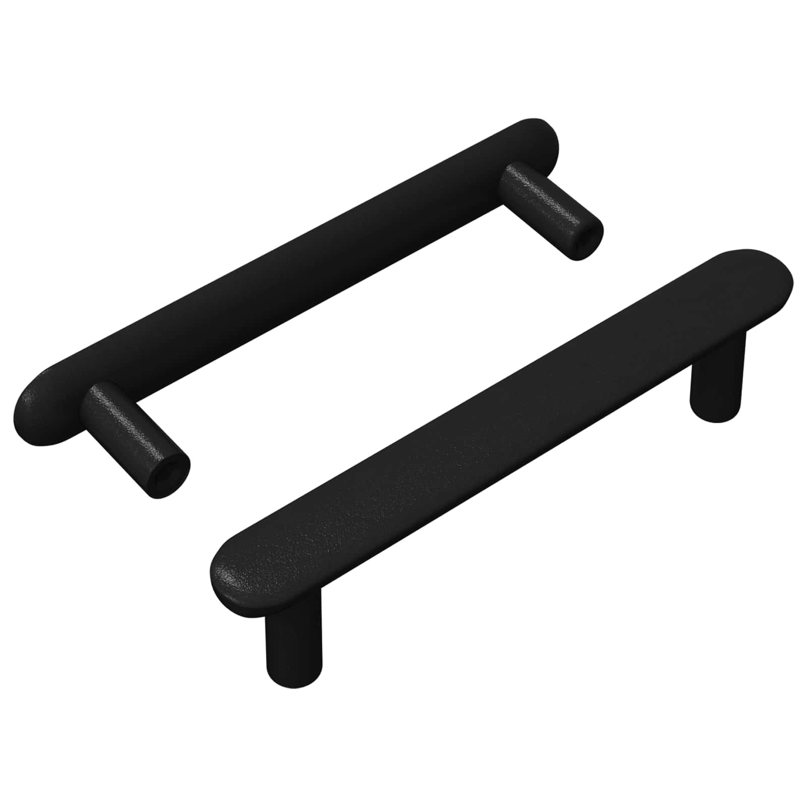 vidaXL Uchwyt do szafki 2 pcs Czarny 121 x 16.6 x 28.3 mm Żelazo
