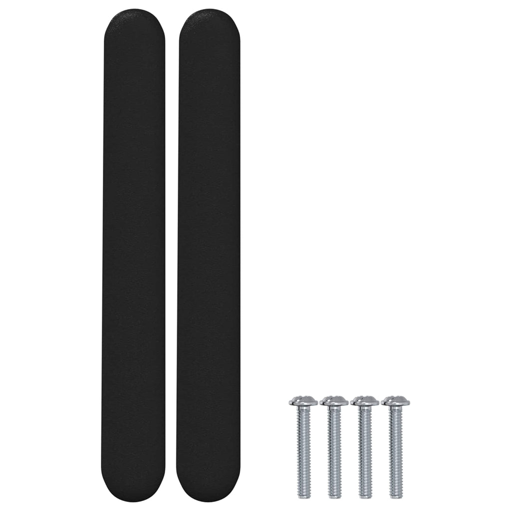 vidaXL Uchwyt do szafki 2 pcs Czarny 121 x 16.6 x 28.3 mm Żelazo