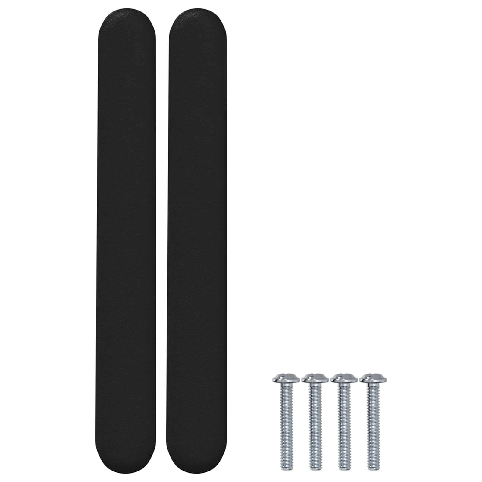 vidaXL Uchwyt do szafki 2 pcs Czarny 121 x 16.6 x 28.3 mm Żelazo