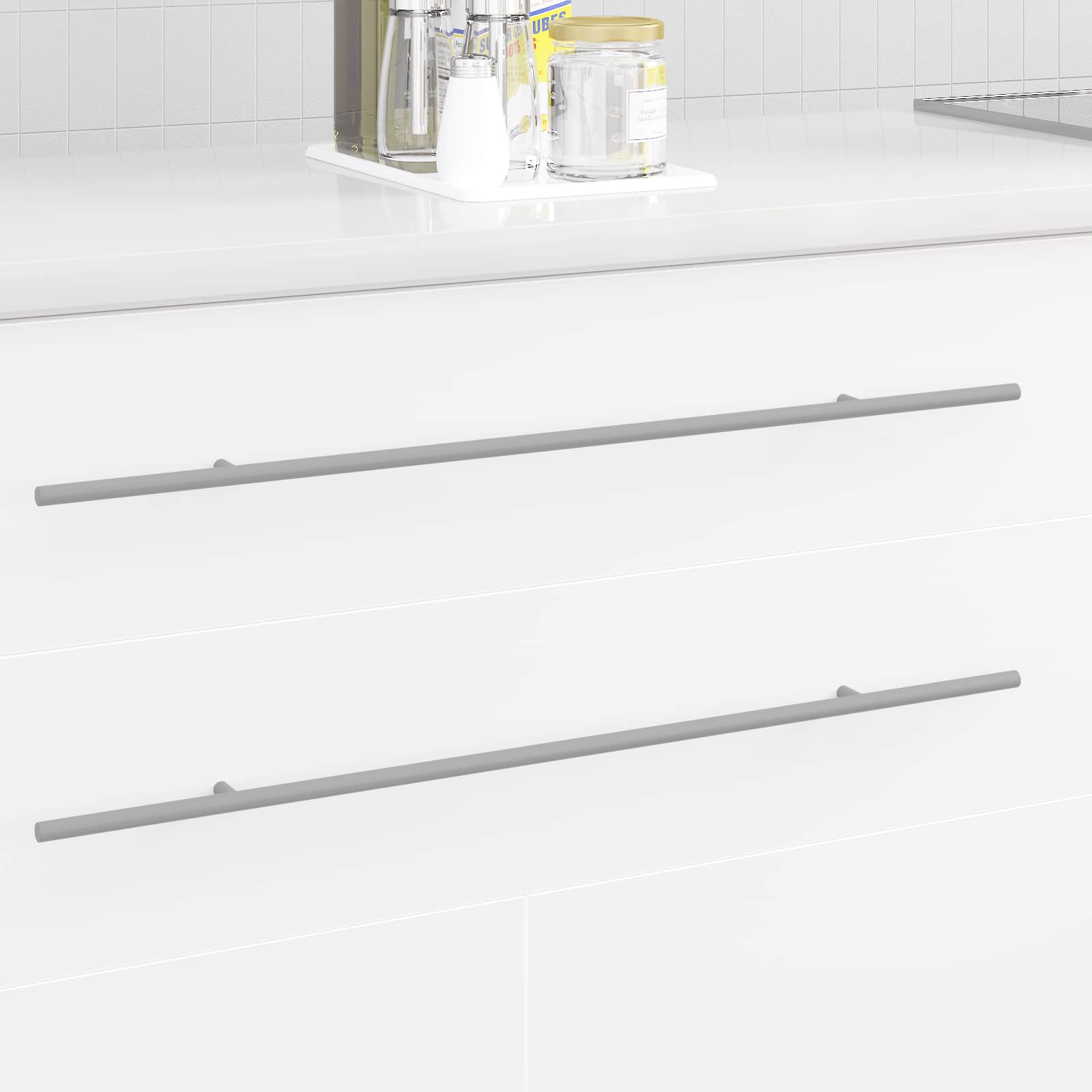 vidaXL Uchwyt do szafki 12 szt. Srebrny 700mm Stal nierdzewna