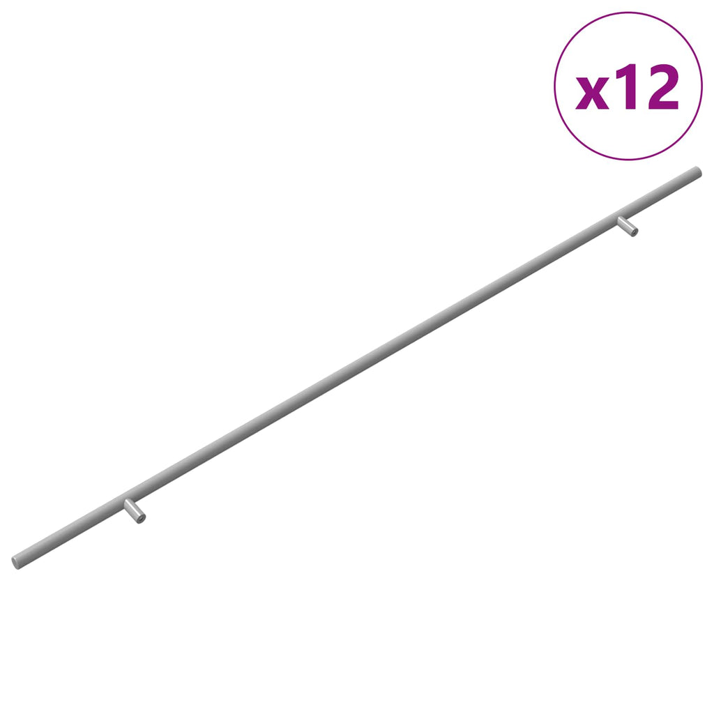 vidaXL Uchwyt do szafki 12 szt. Srebrny 800 mm Stal nierdzewna