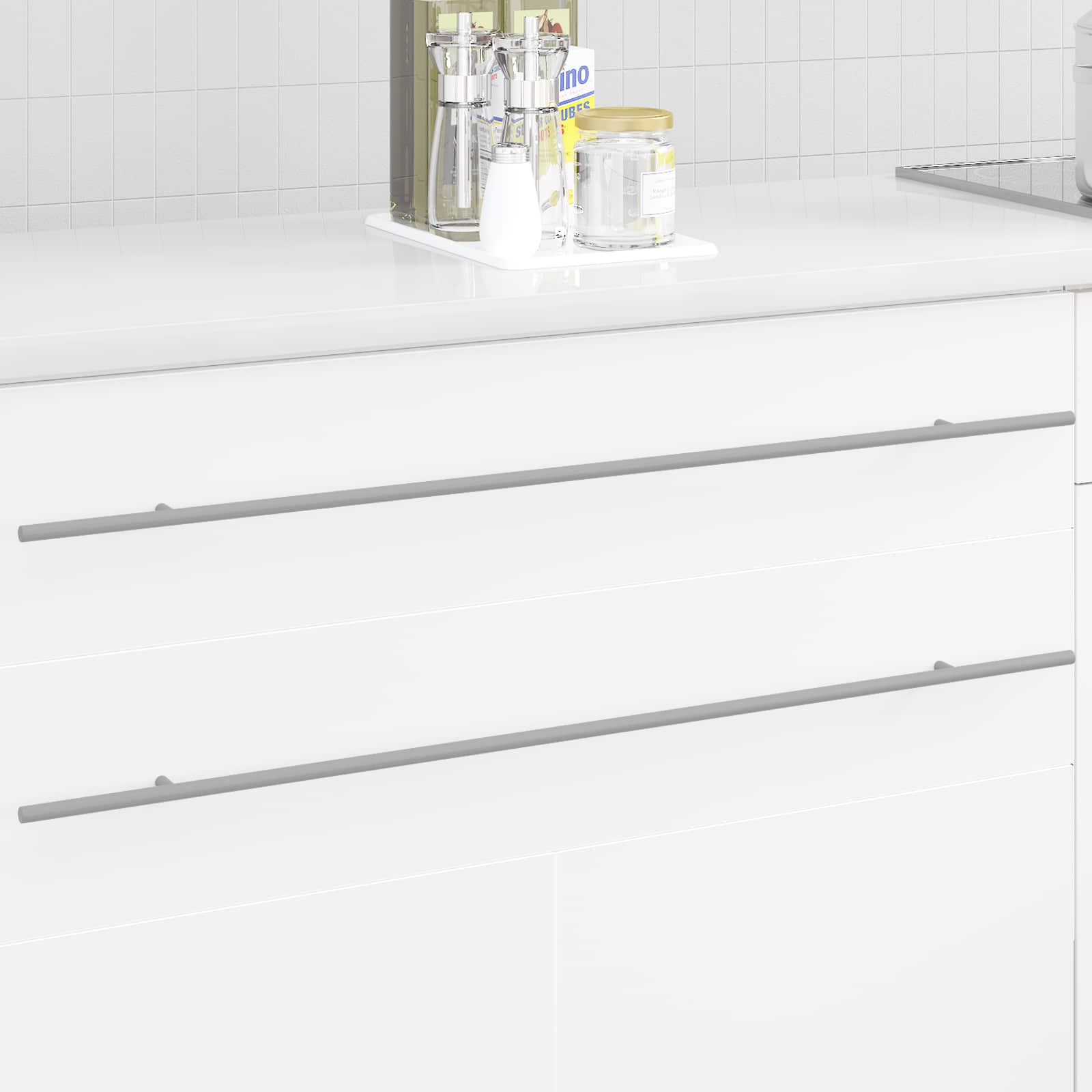 vidaXL Uchwyt do szafki 12 pcs Srebrny 900 mm Stal nierdzewna