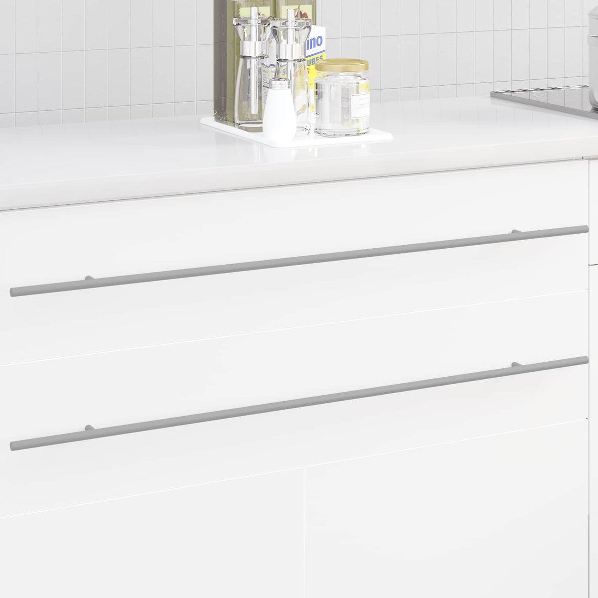 vidaXL Uchwyt do szafki 12 szt. Srebrny 900 mm Stal nierdzewna