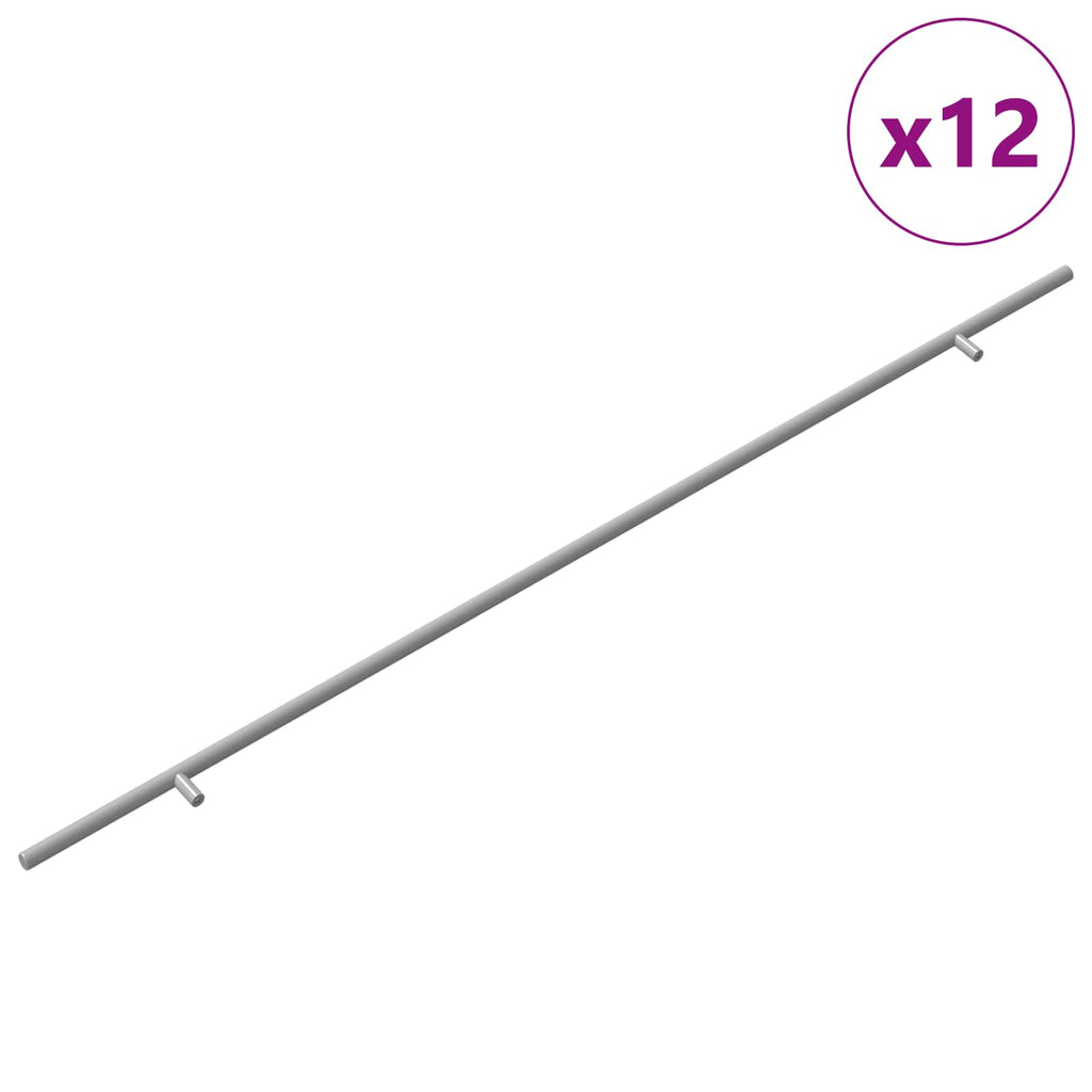 vidaXL Uchwyt do szafki 12 szt. Srebrny 900 mm Stal nierdzewna