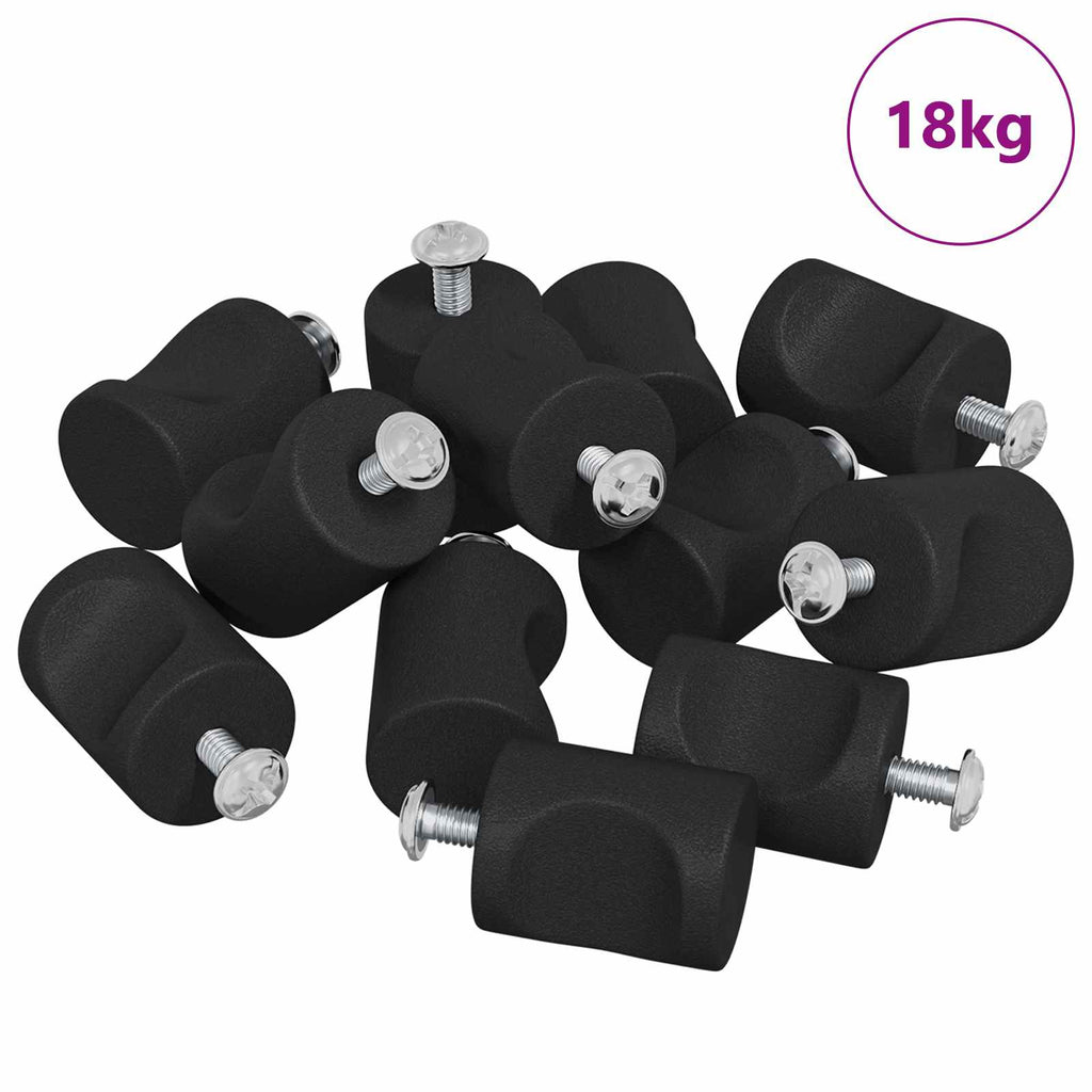vidaXL Klucze do szafek 968 pcs Czarny Żelazo