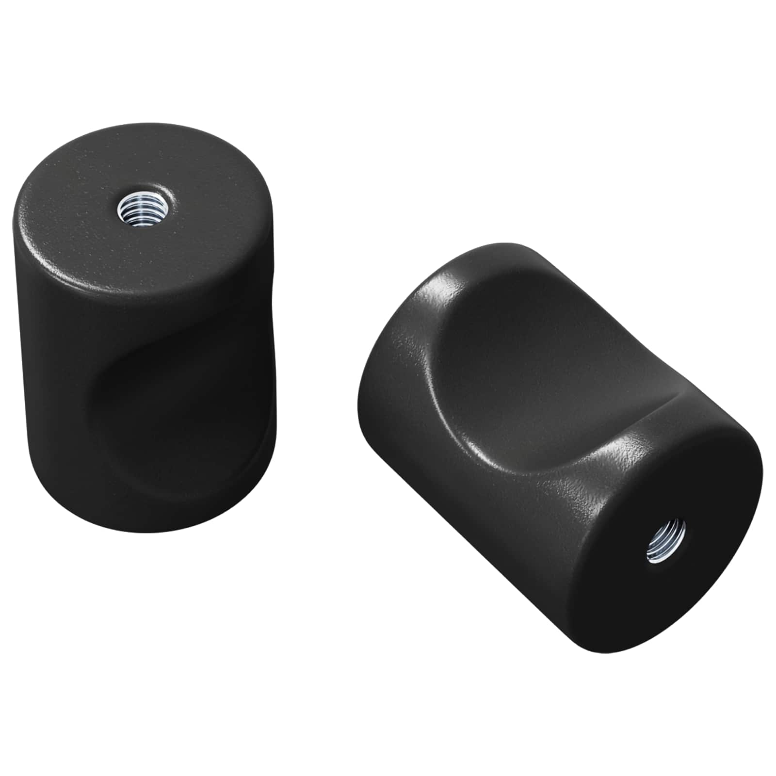 vidaXL Gałka meblowa 2 pcs Czarny 18 x 23 mm Żelazo