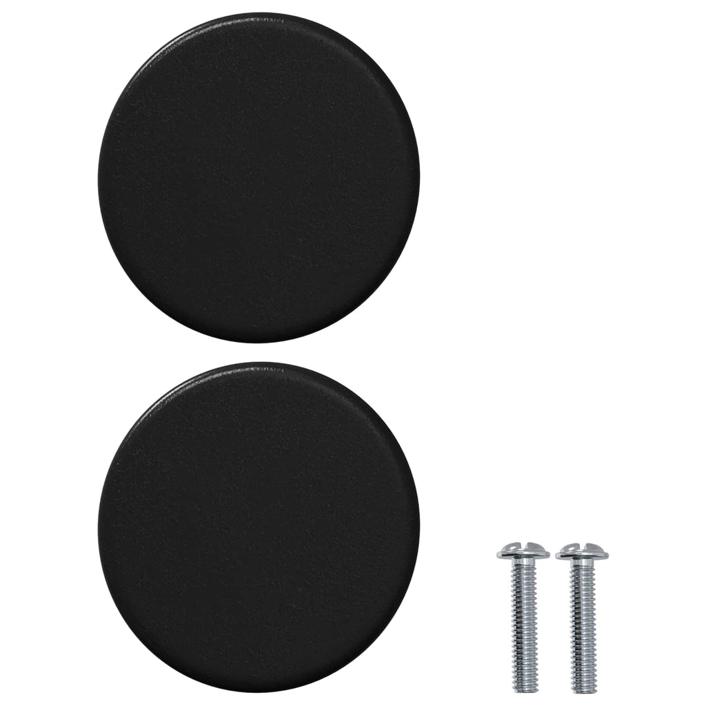 vidaXL Gałka meblowa 2 pcs Czarny 18 x 23 mm Żelazo
