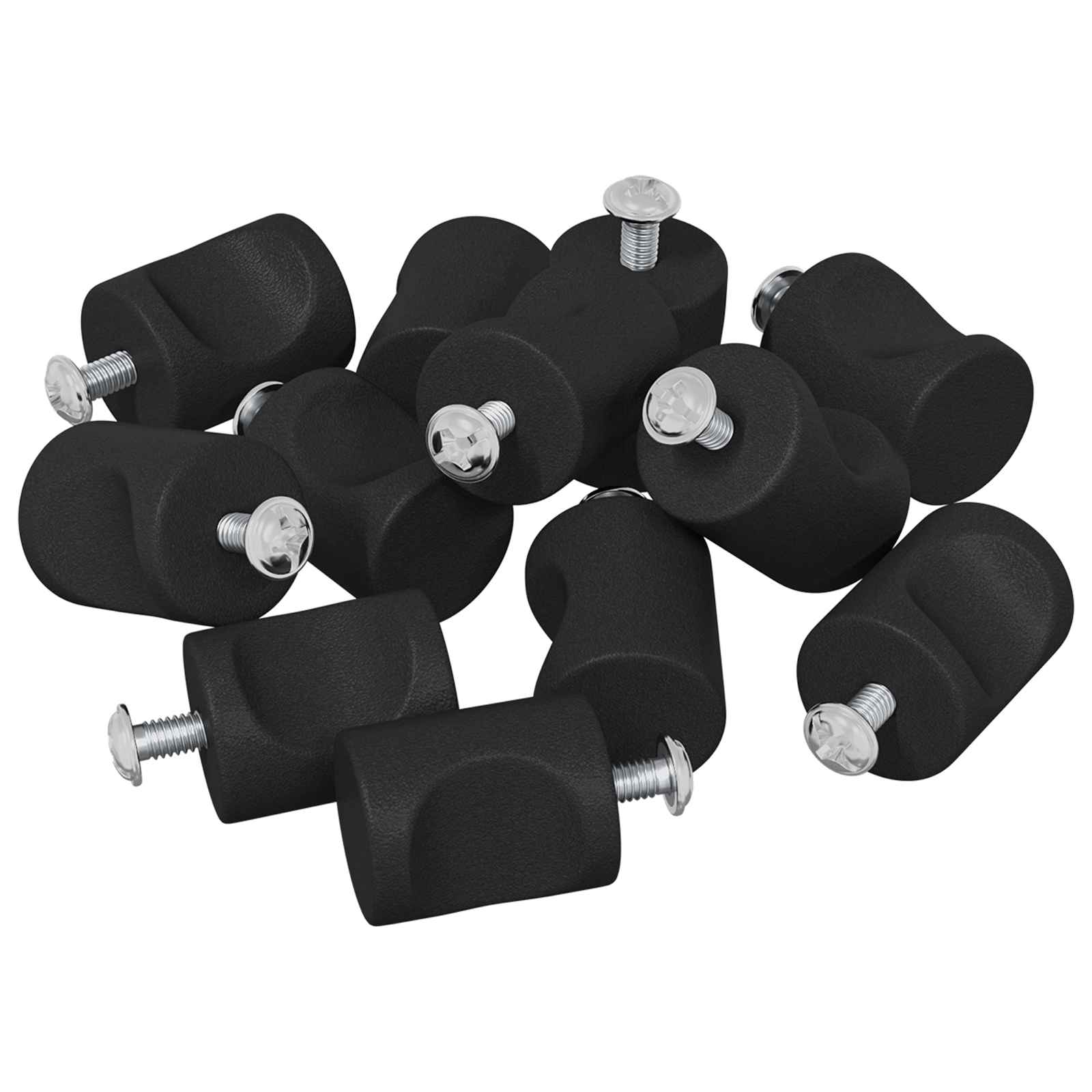 vidaXL Gałka meblowa 12 pcs Czarny 18 x 23 mm Żelazo