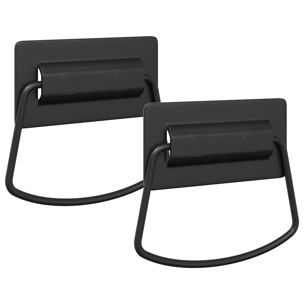 vidaXL Uchwyty do szafek 2 pcs Czarny 85 x 45 mm Metal