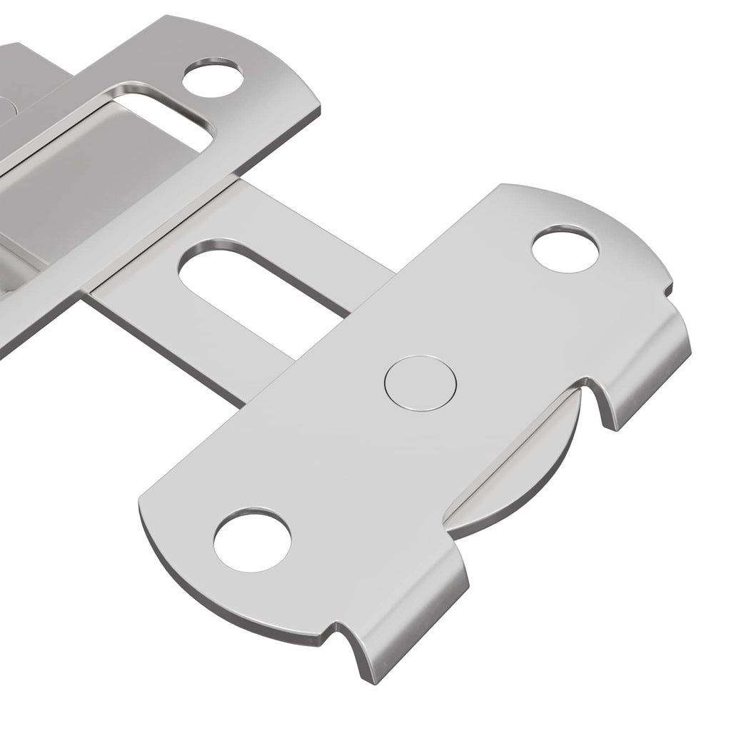 vidaXL Zamek drzwiowy 2 pcs Srebrny 70 x 8 mm Stal