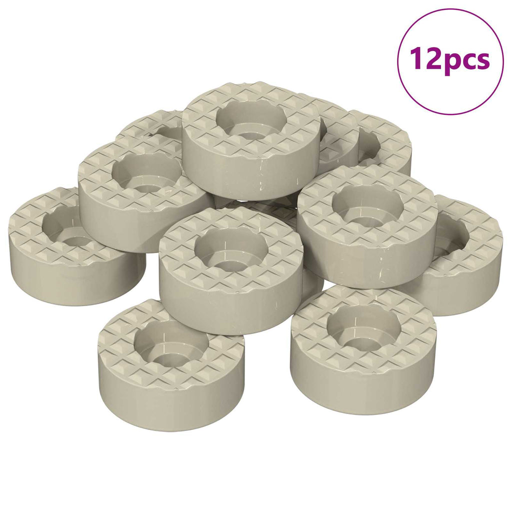 vidaXL Osłony nóg krzesła 12 pcs przezroczysty Ø 15 x 16 mm PVC