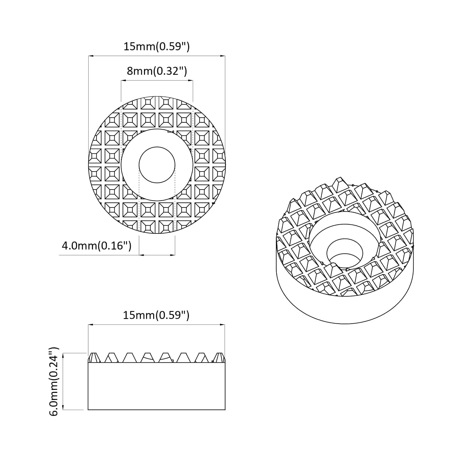 vidaXL Osłony nóg krzesła 18000 pcs przezroczysty Ø 15 x 16 mm PVC