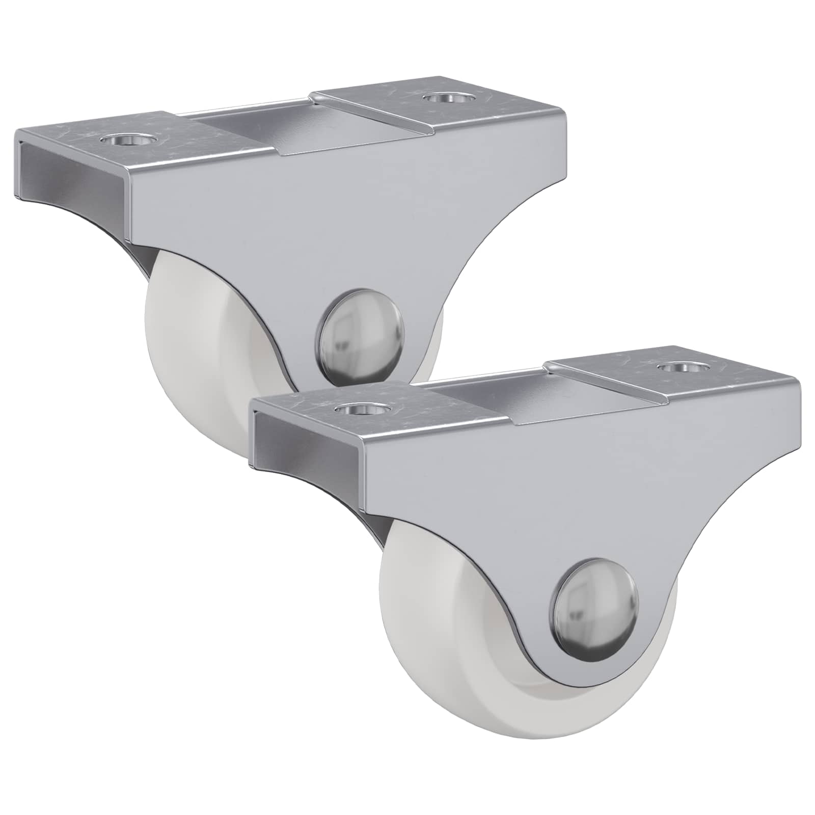 vidaXL Wózek 2 pcs Biały 42 x 11,5 x 29 mm Żelazo