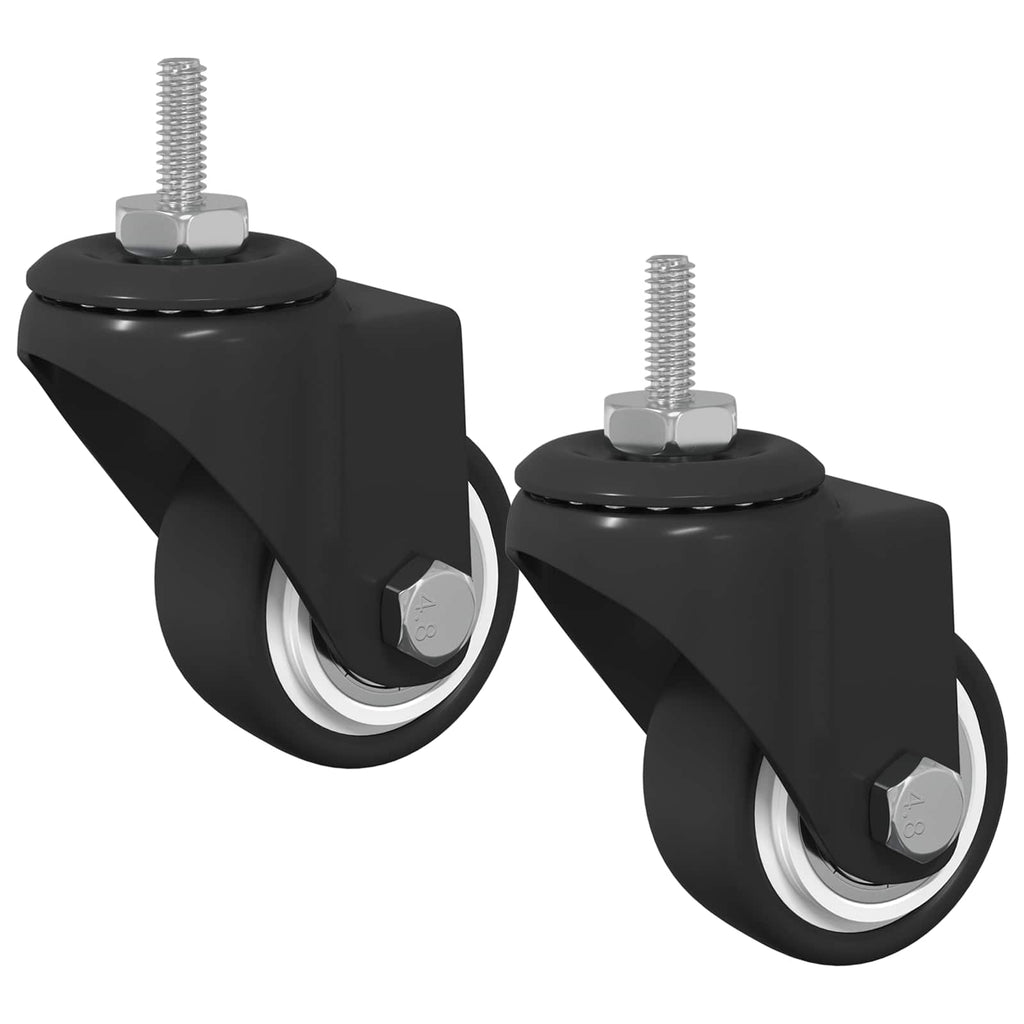 vidaXL Obrotowe kółko 2 pcs Czarny 40,4 x 40,4 x 19,7 mm