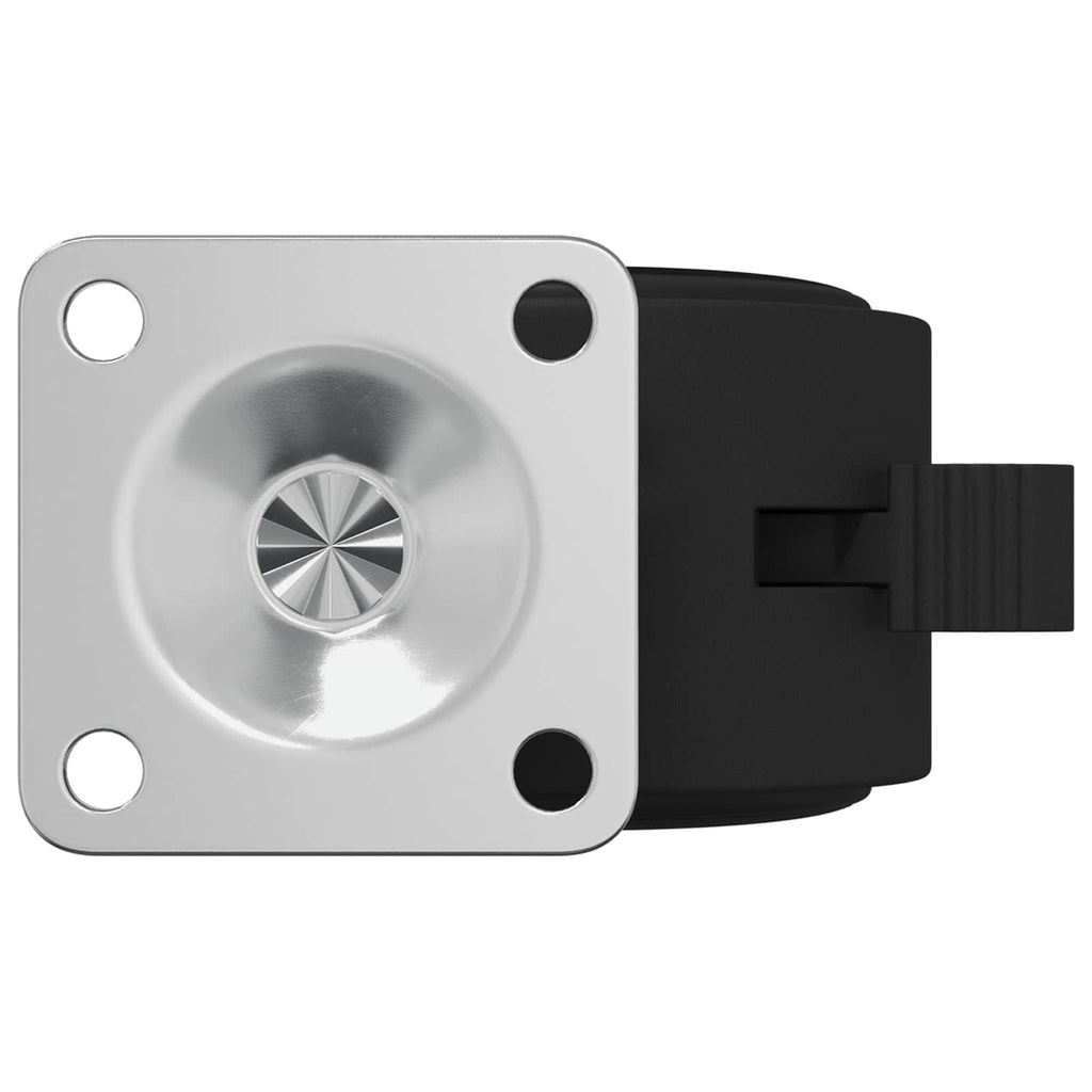 vidaXL Wózek 2 pcs Czarny 39,5 x 39,5 x 37,8 mm Żelazo i polipropylen