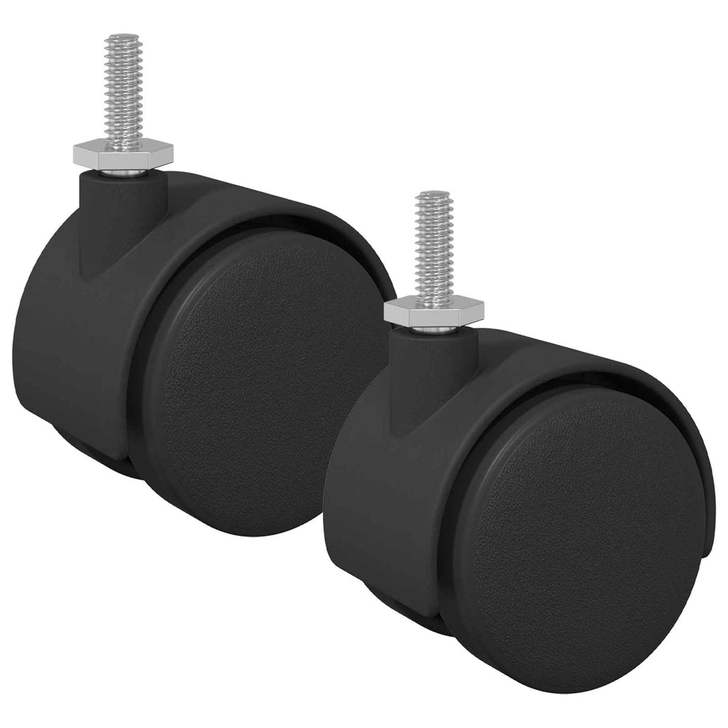 vidaXL Kółka 2 pcs Czarny 40,1 x 37,8 mm PP i żelazo
