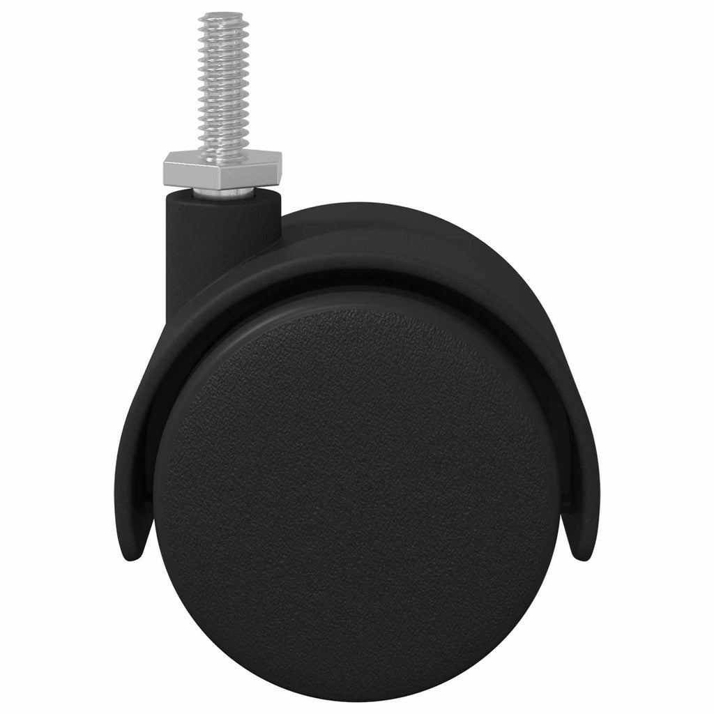 vidaXL Kółka 2 pcs Czarny 40,1 x 37,8 mm PP i żelazo