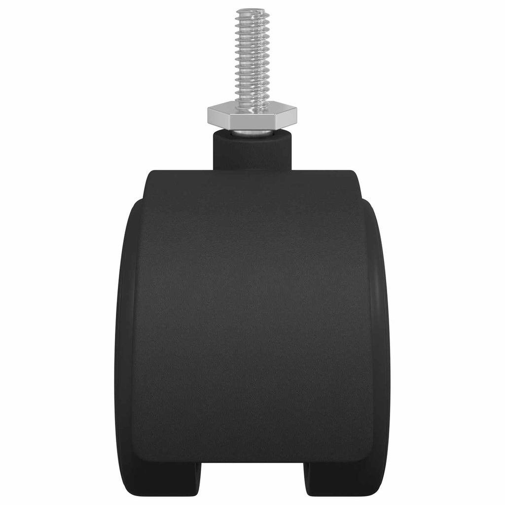 vidaXL Kółka 2 pcs Czarny 40,1 x 37,8 mm PP i żelazo