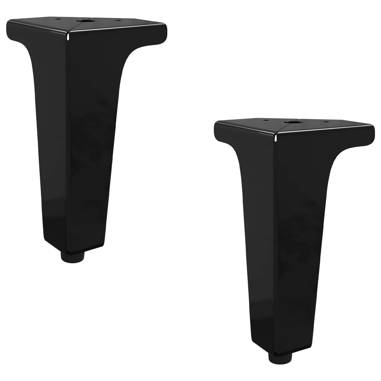 vidaXL Nóżki meblowe 2 pcs Czarny 54,1 x 54,1 x 100 mm Żelazo